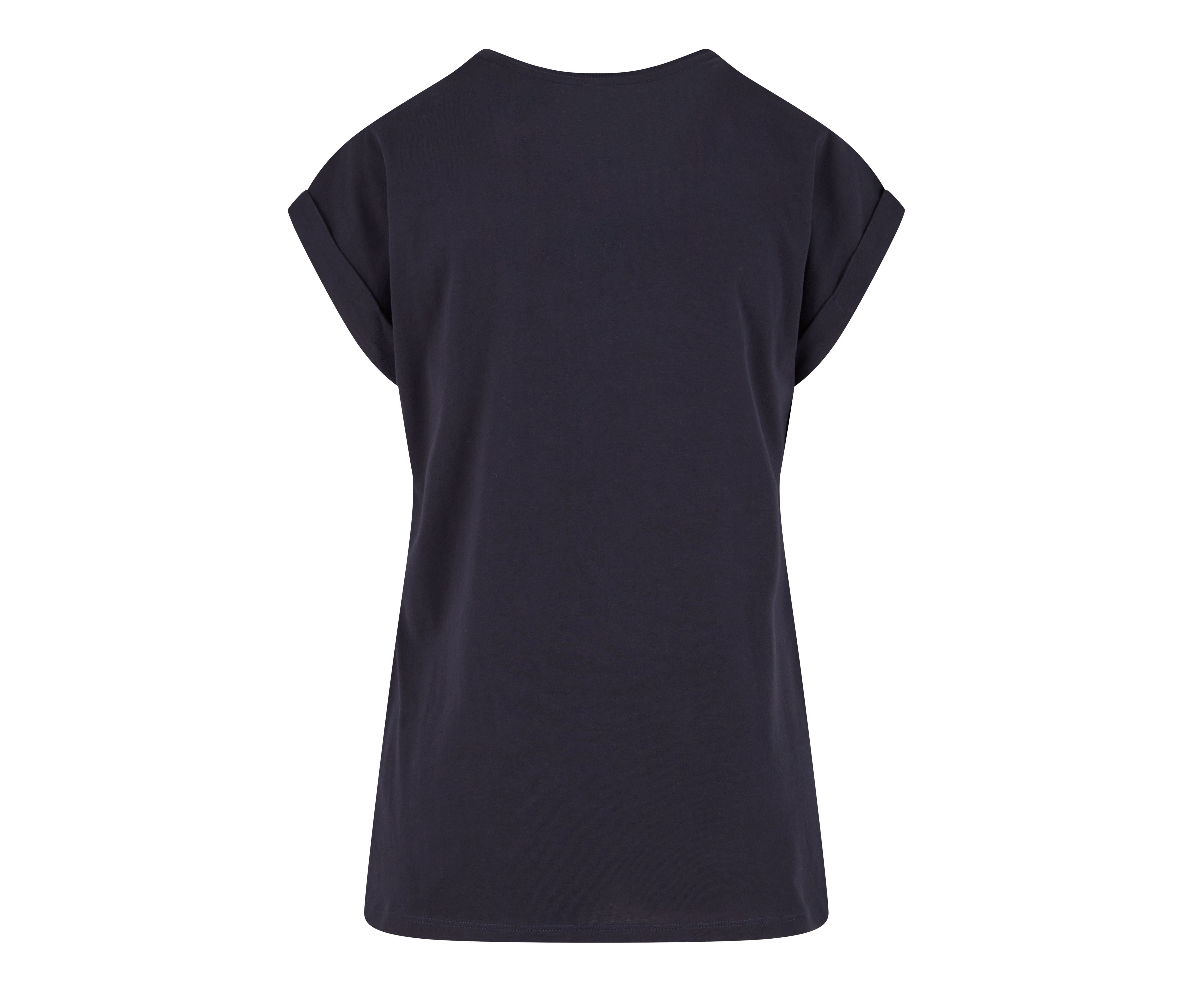 Ladies Regular Extended Shoulder Tee - Navy