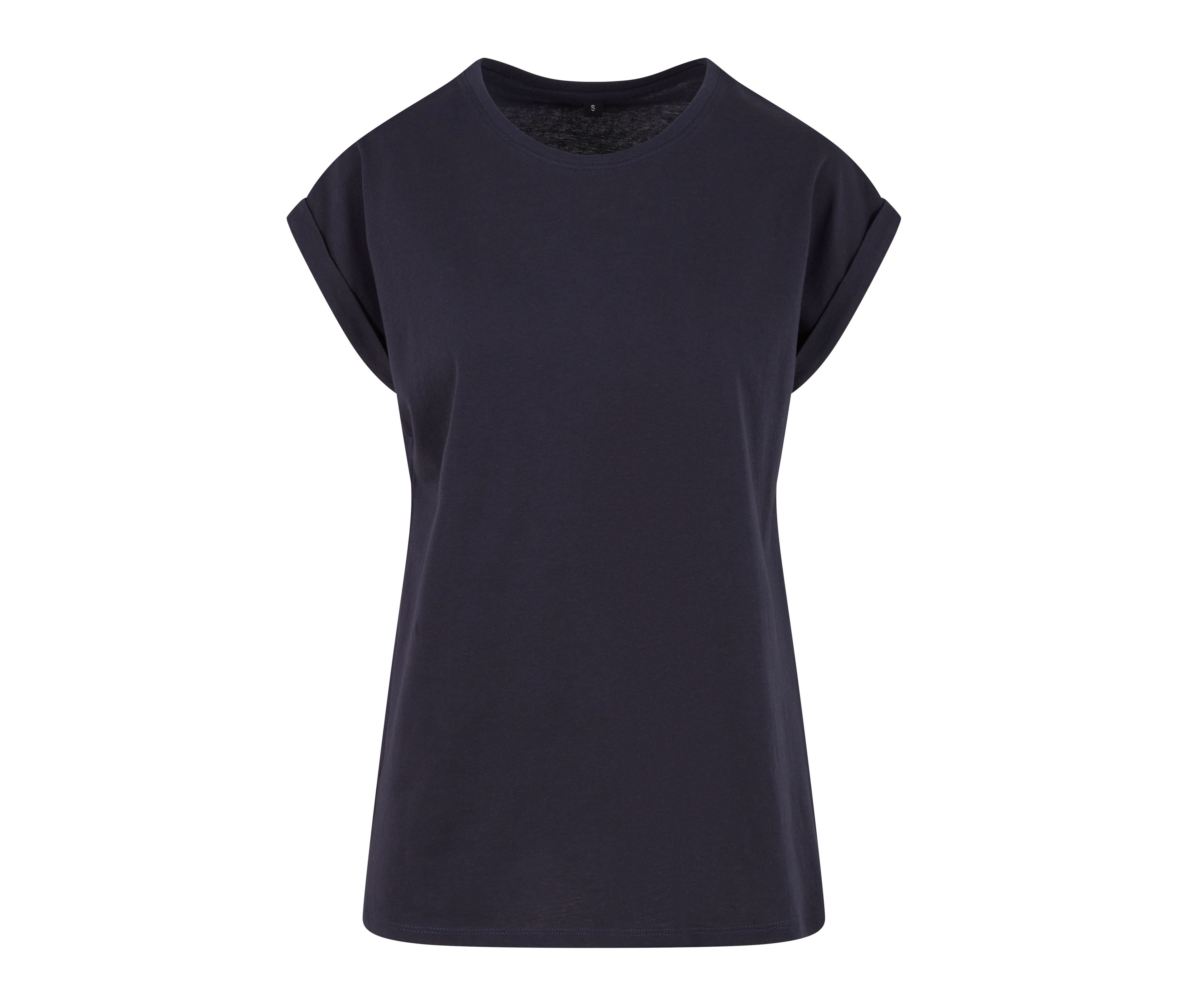 Ladies Regular Extended Shoulder Tee - Navy