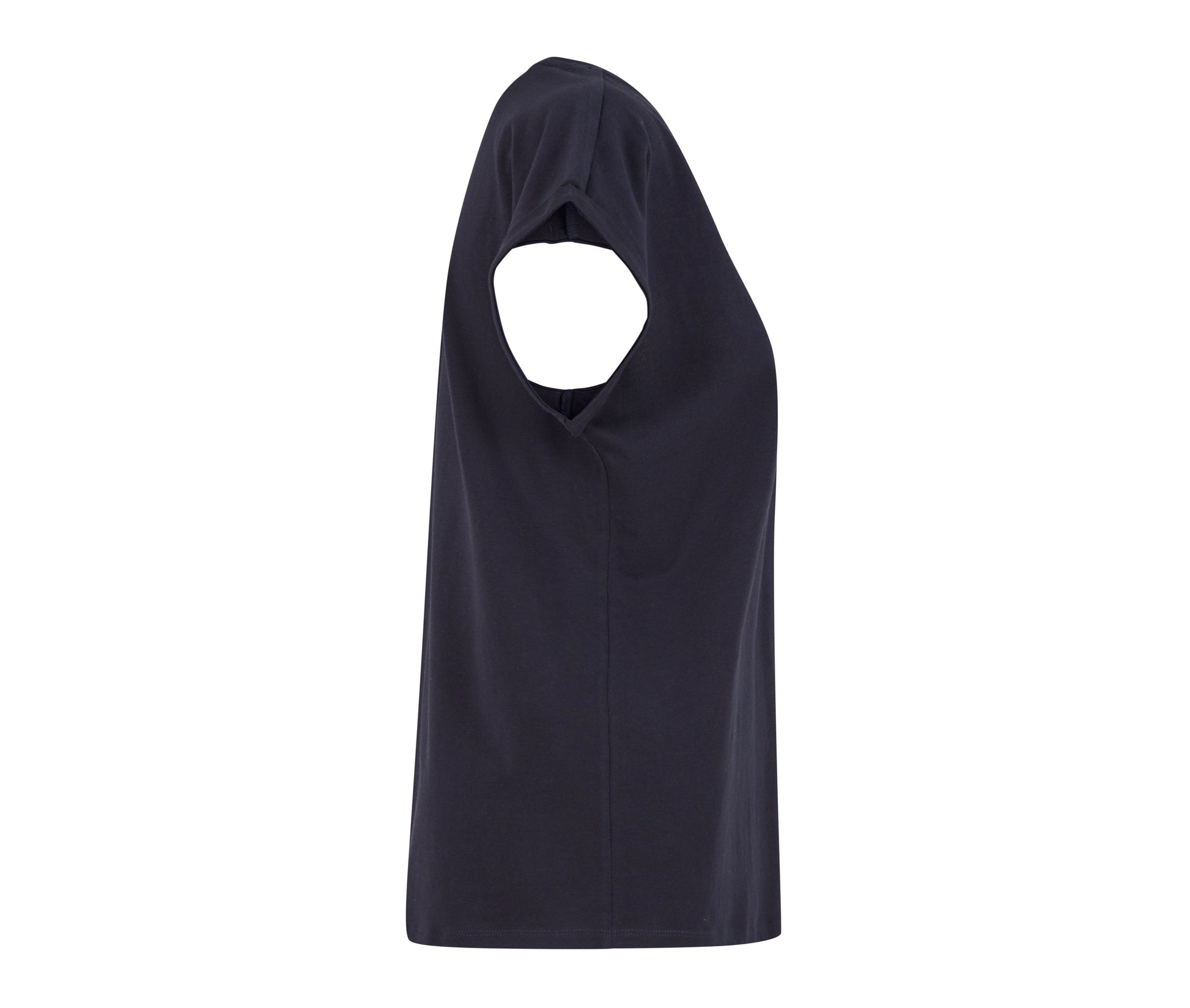 Ladies Regular Extended Shoulder Tee - Navy