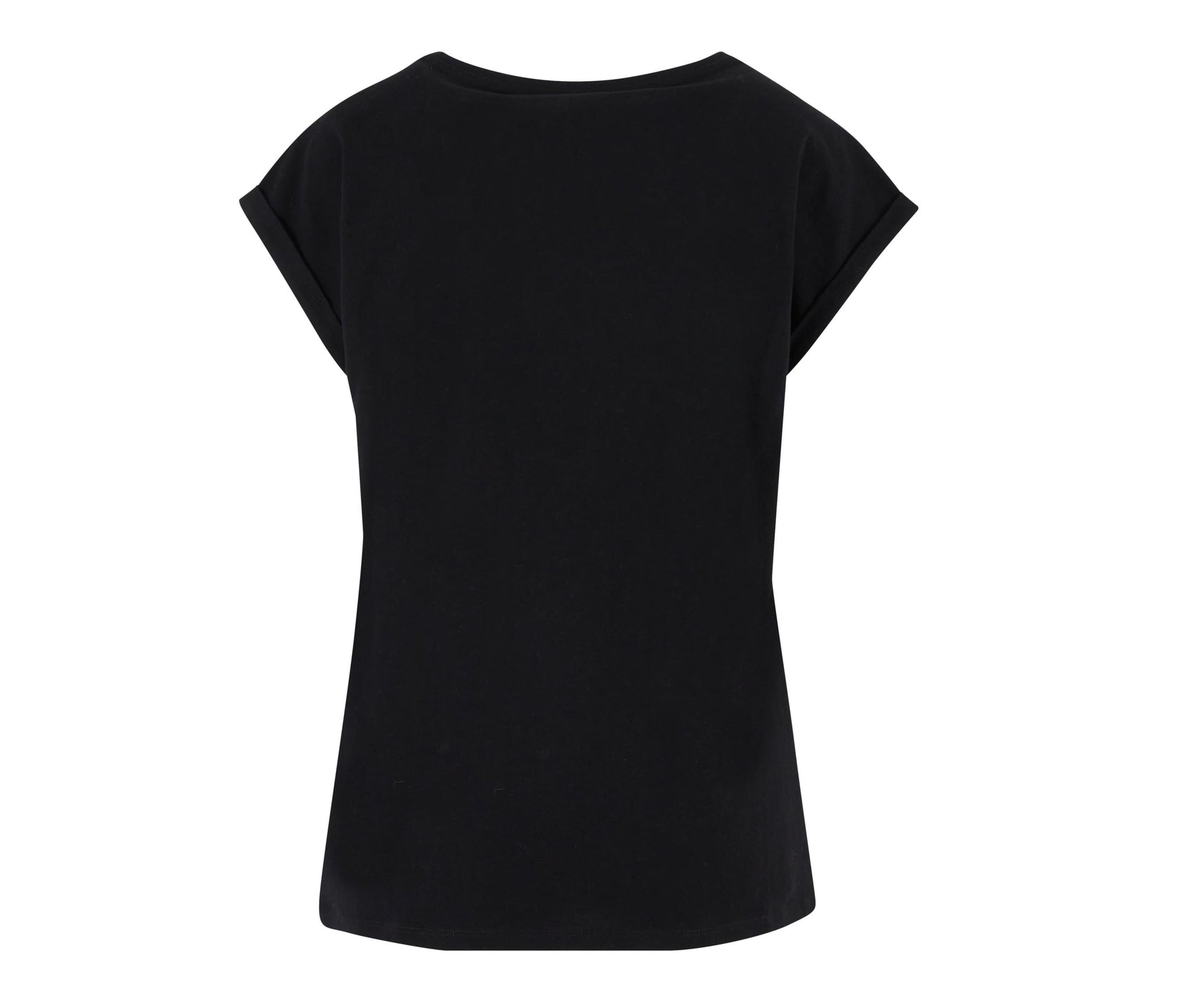 Ladies Regular Extended Shoulder Tee - Black