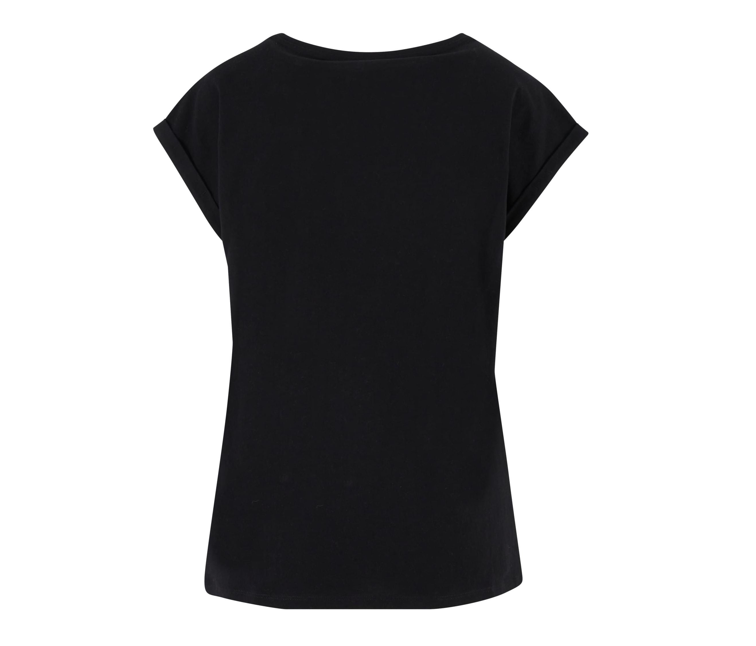 Ladies Regular Extended Shoulder Tee - Black