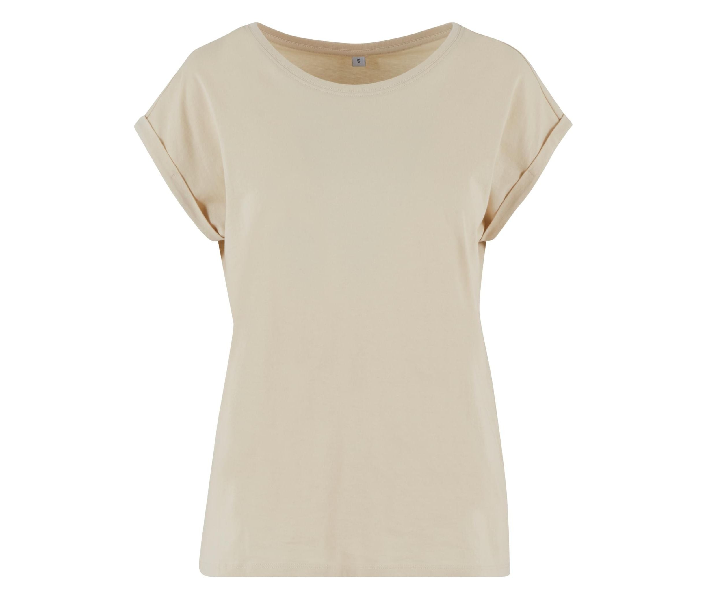 Ladies Regular Extended Shoulder Tee - Sand