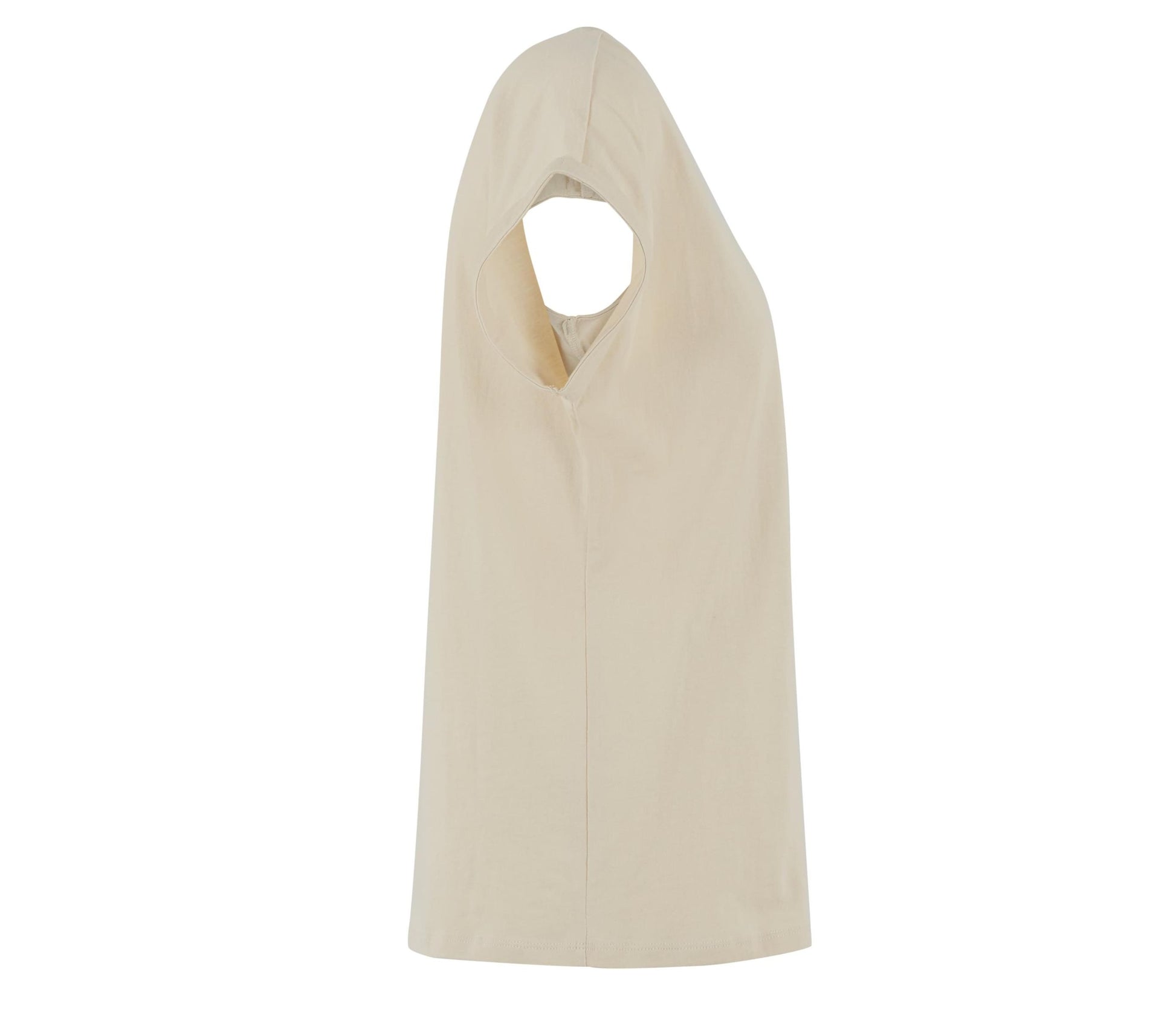 Ladies Regular Extended Shoulder Tee - Sand