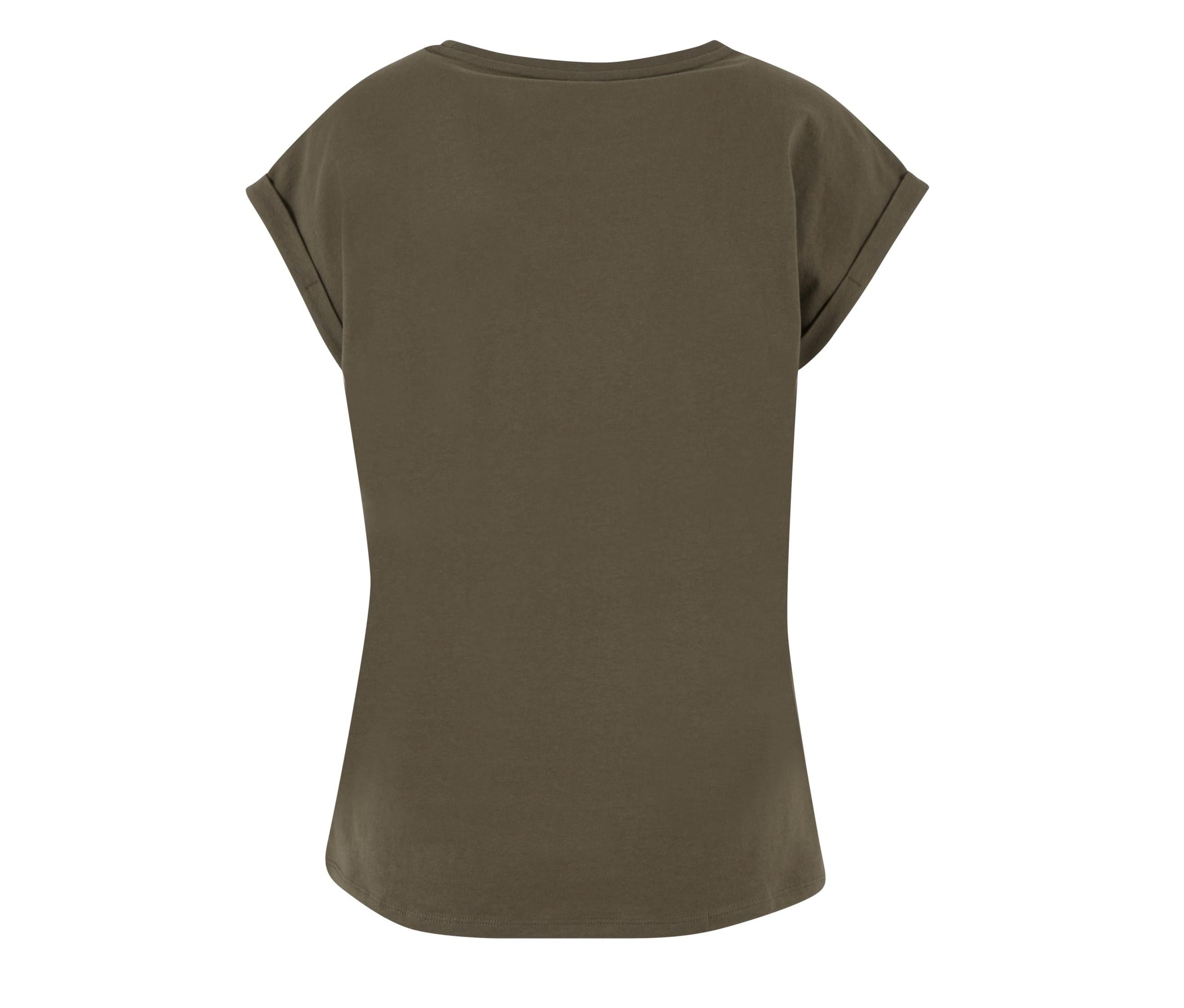 Ladies Regular Extended Shoulder Tee - Olive