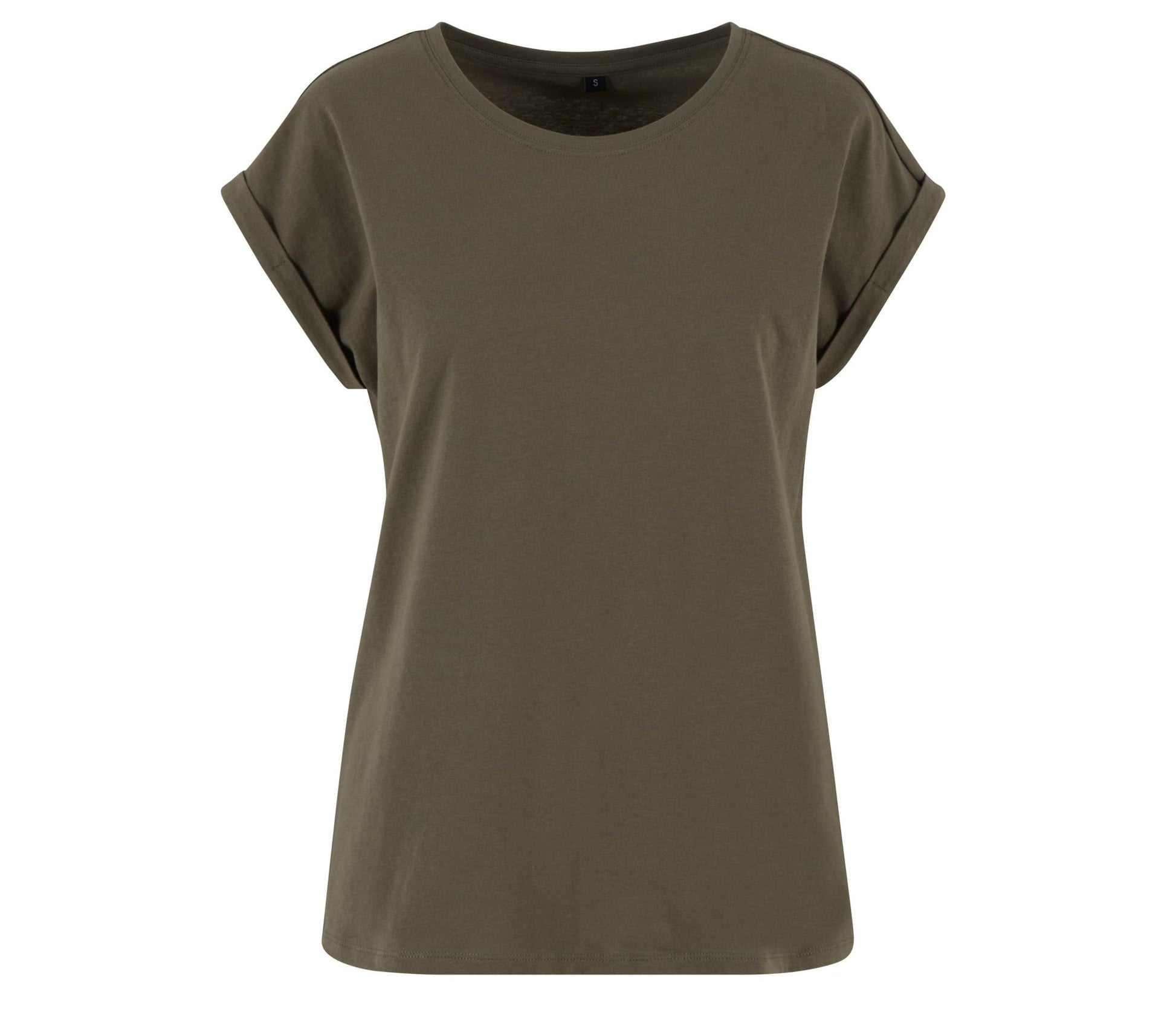 Ladies Regular Extended Shoulder Tee - Olive