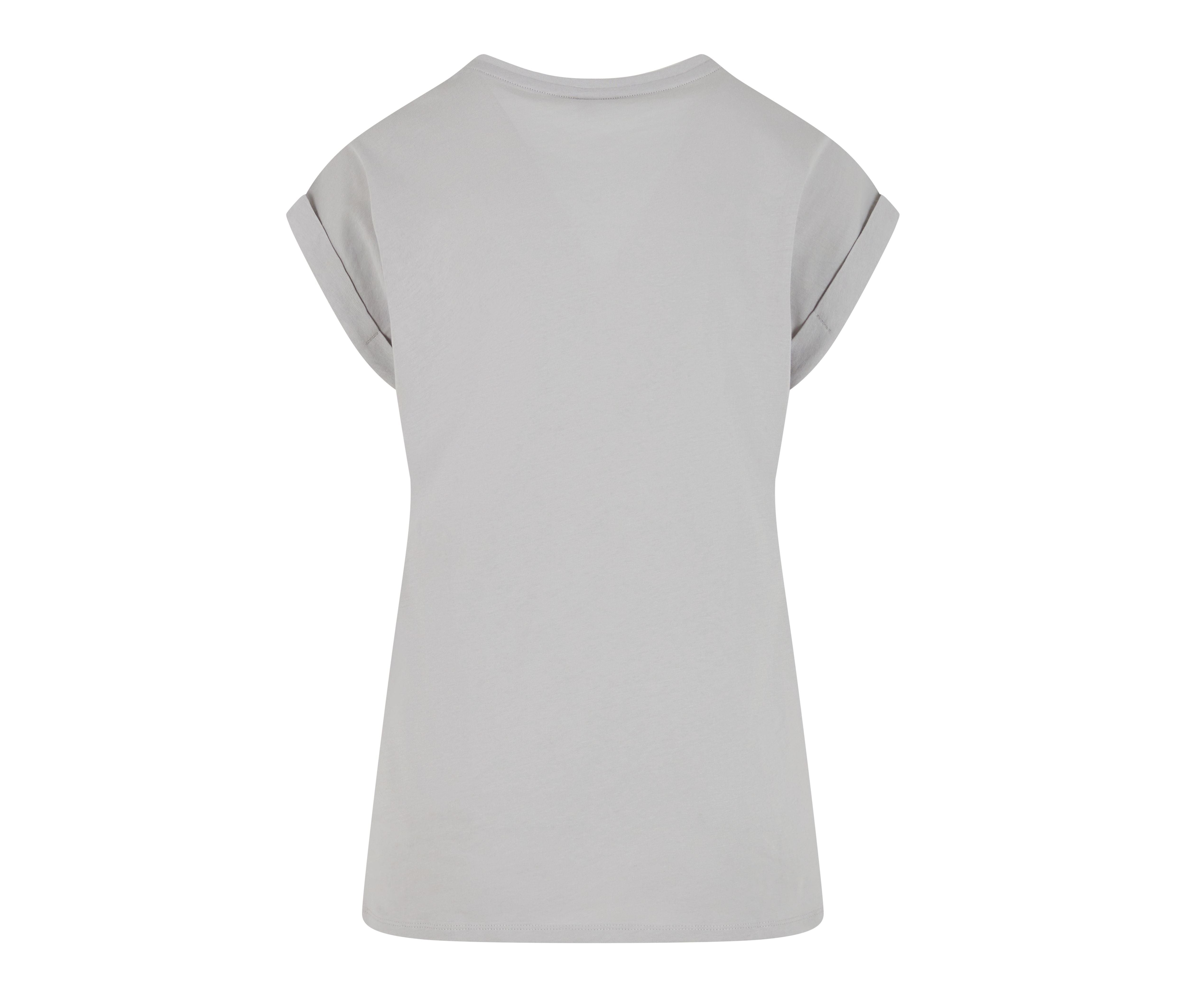 Ladies Regular Extended Shoulder Tee - Light Asphalt