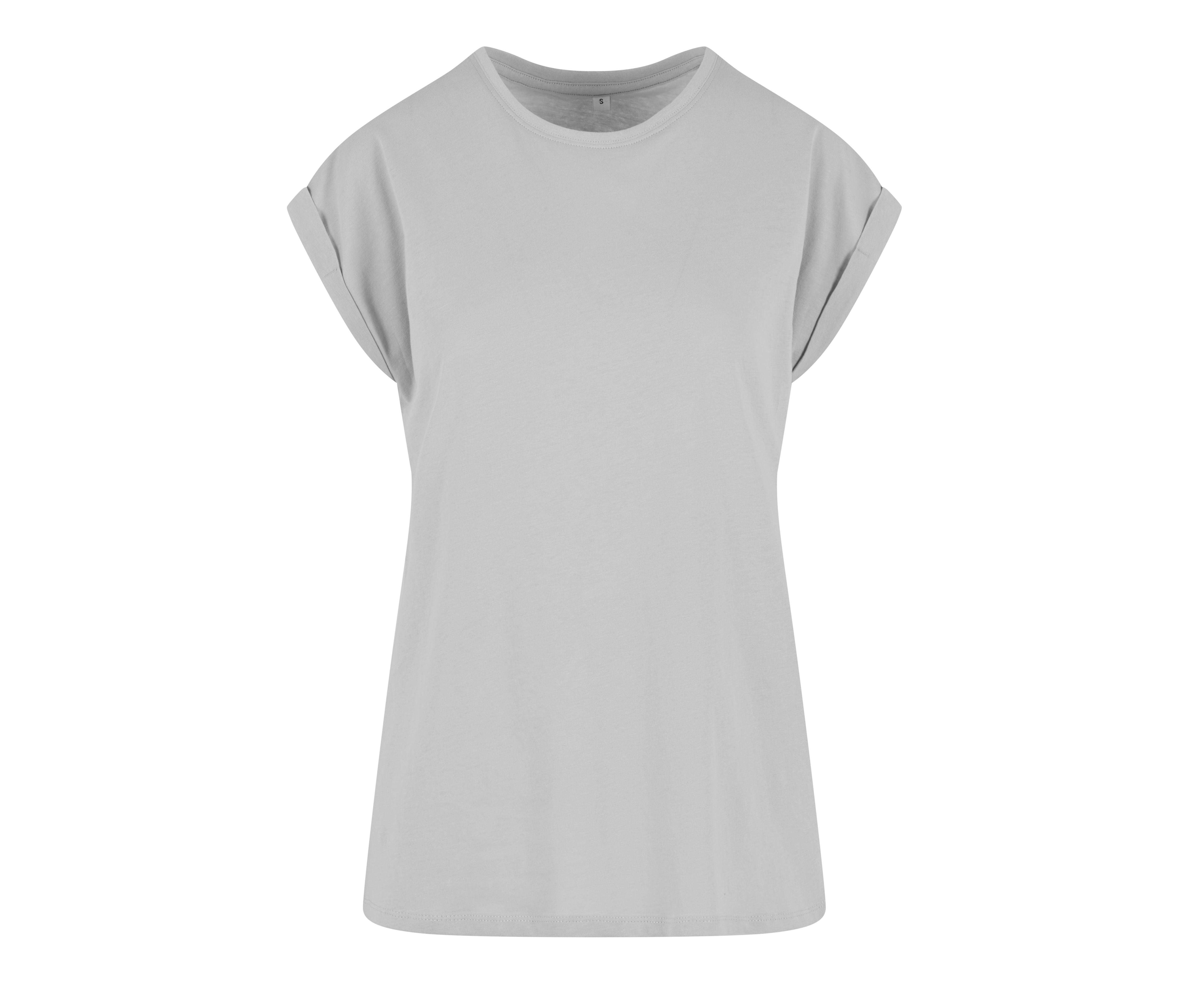 Ladies Regular Extended Shoulder Tee - Light Asphalt