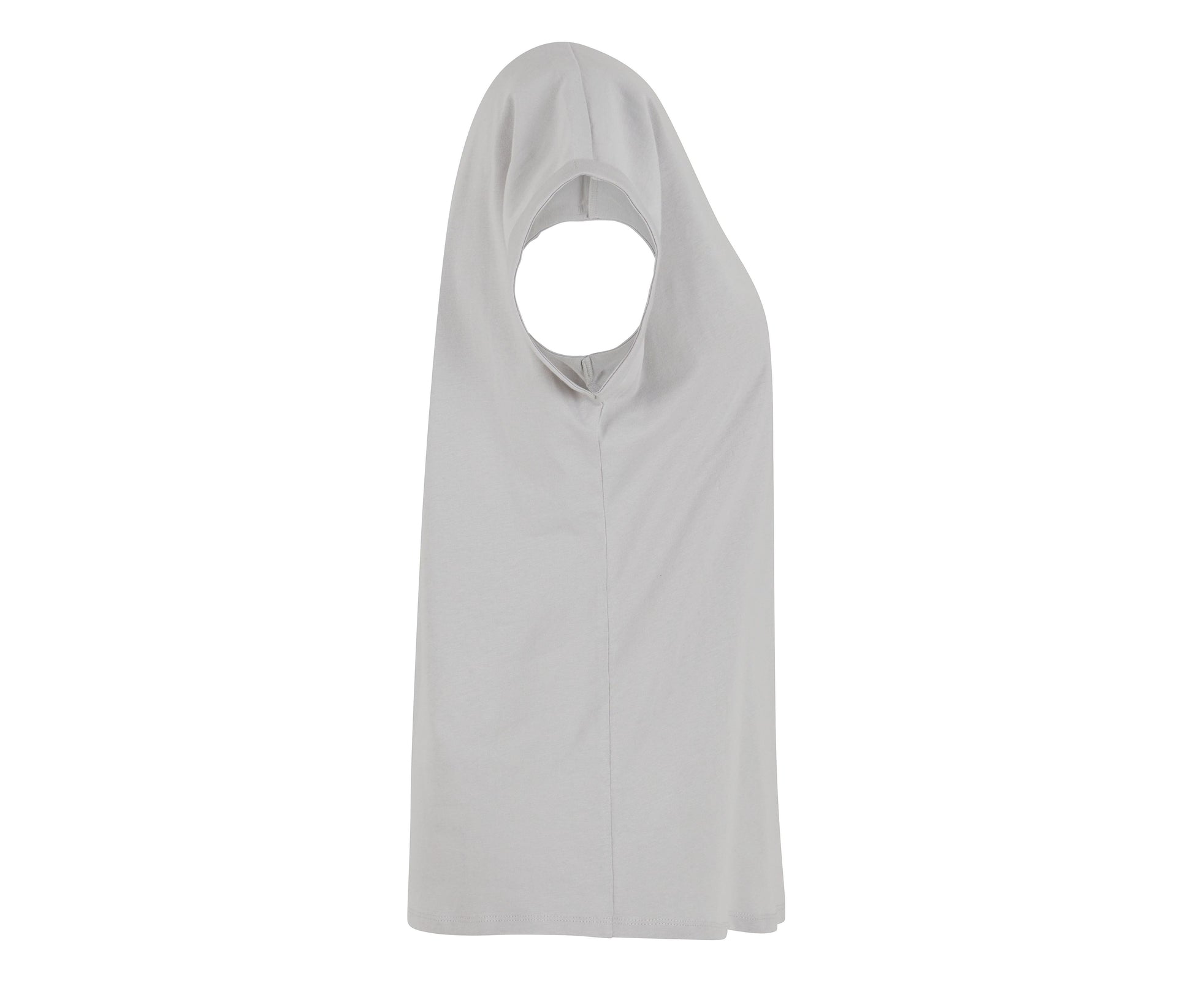 Ladies Regular Extended Shoulder Tee - Light Asphalt