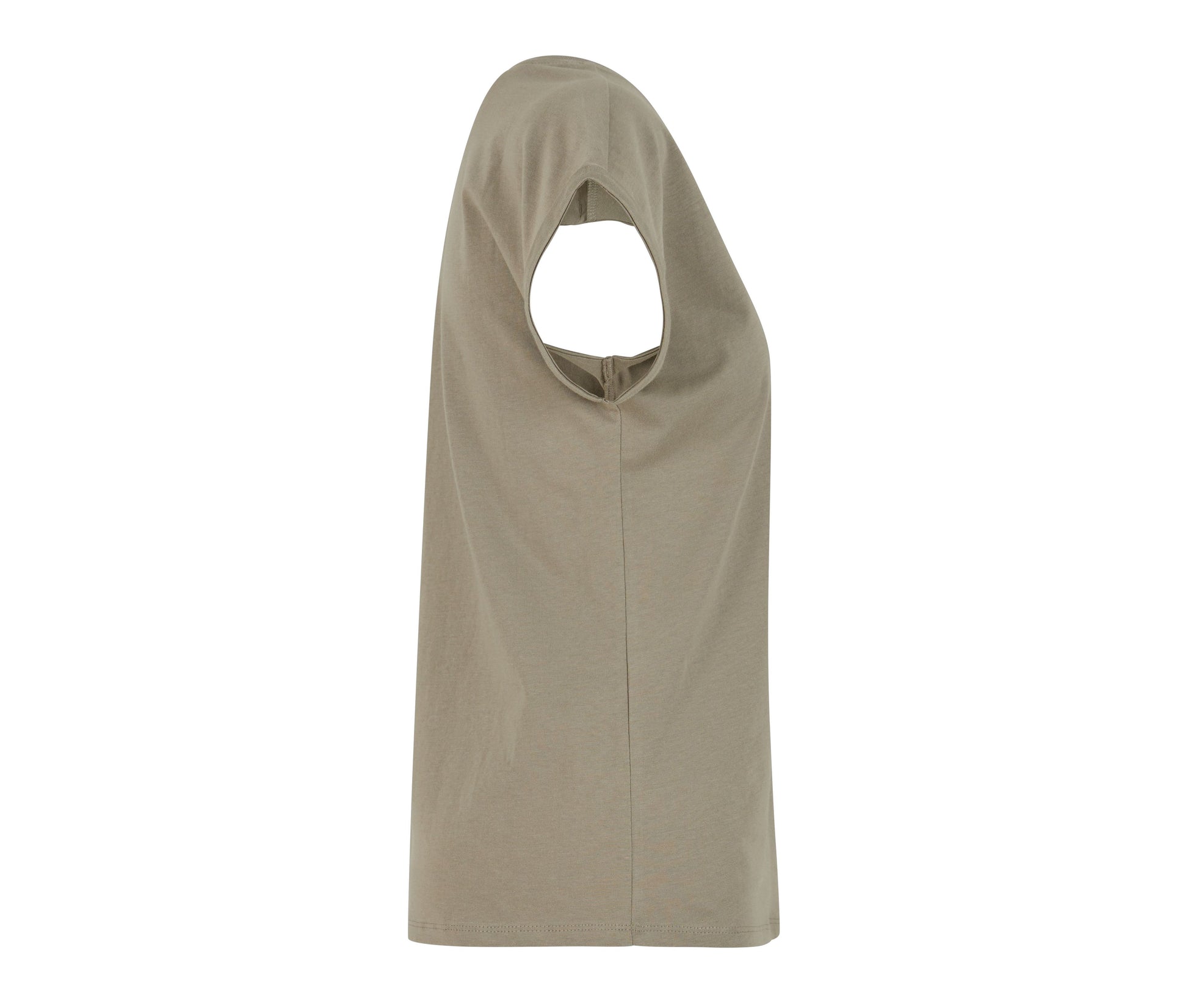 Ladies Regular Extended Shoulder Tee - Pale Olive