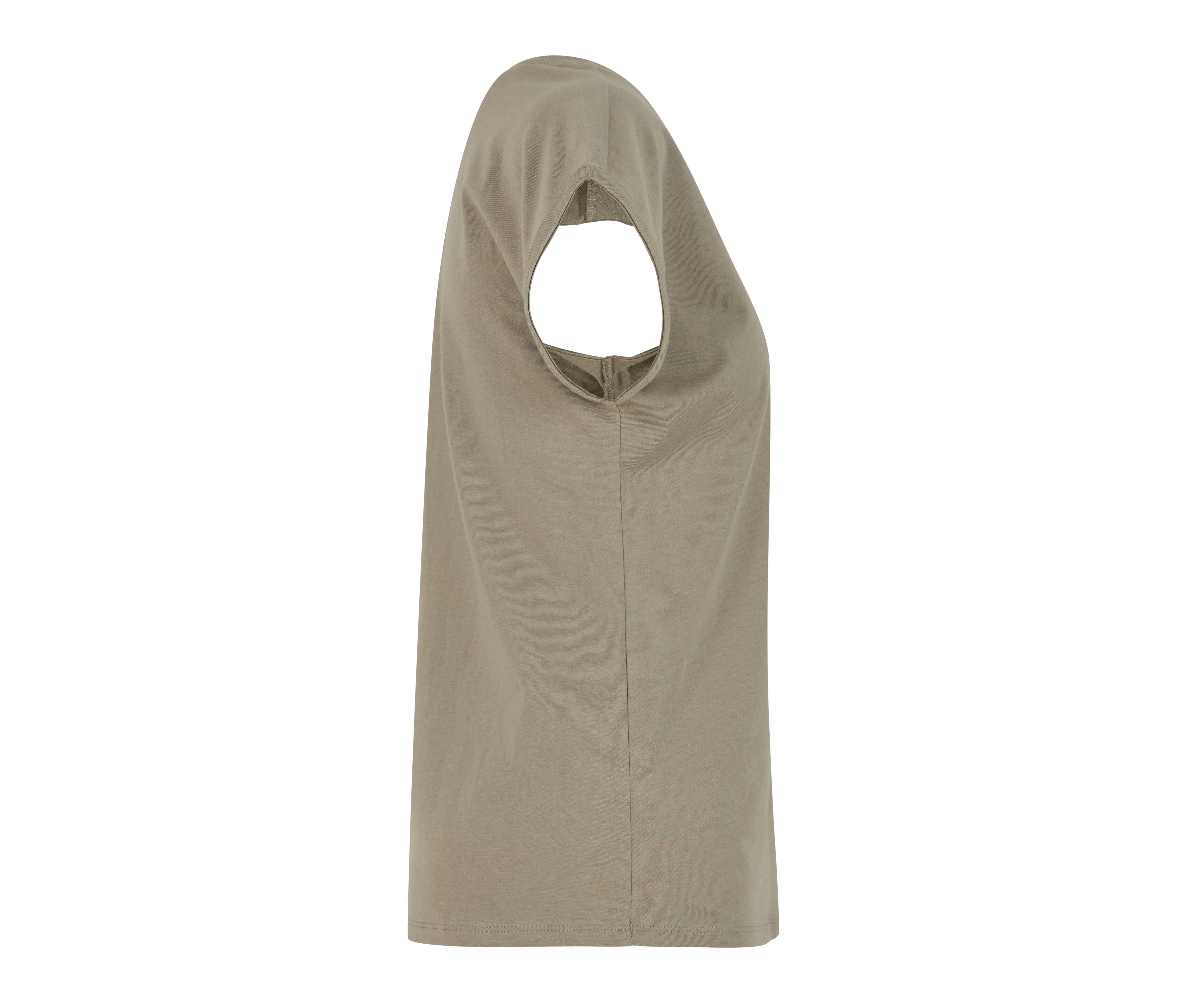 Ladies Regular Extended Shoulder Tee - Pale Olive