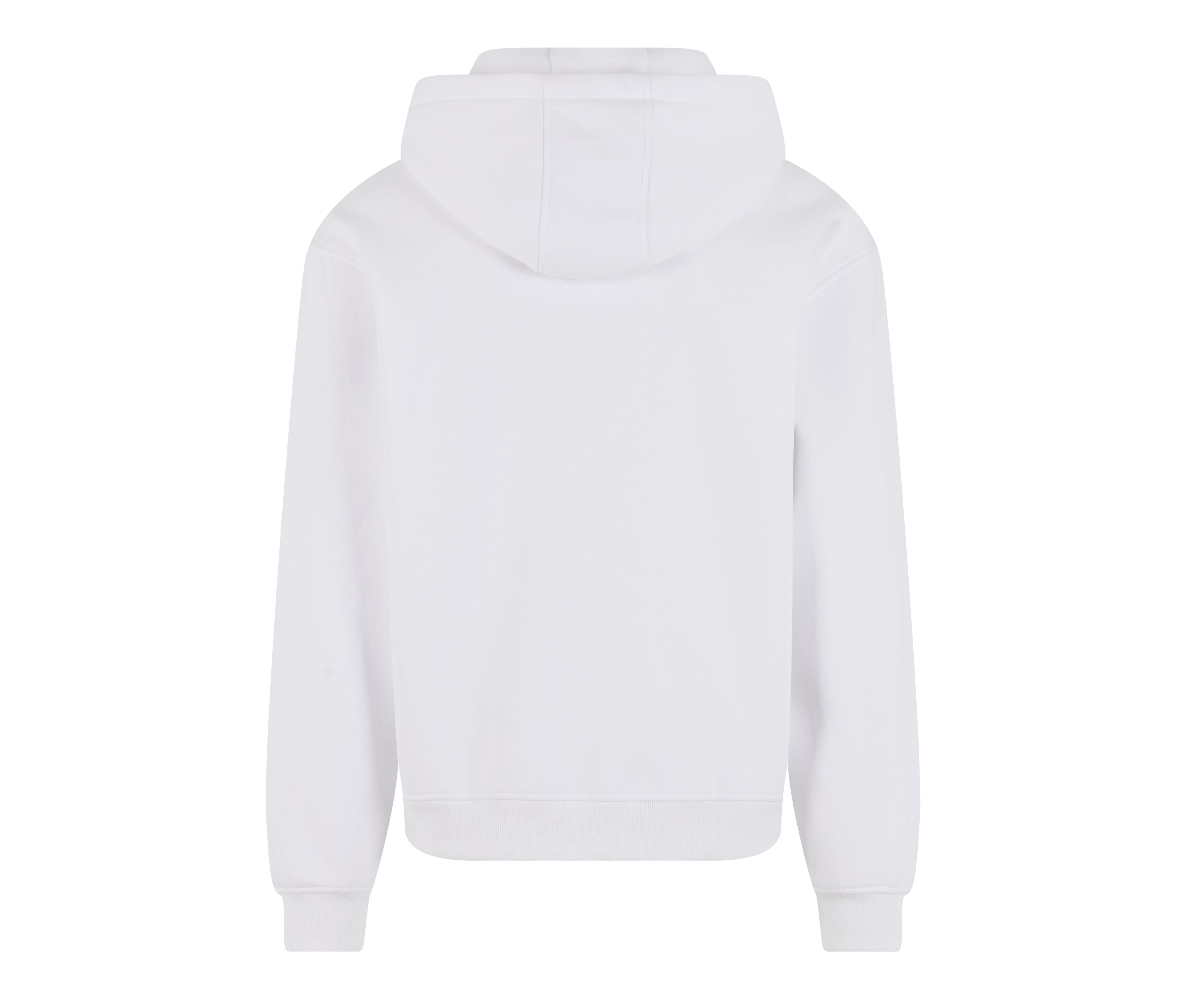 Sweat à Capuche Zippé Ample - White