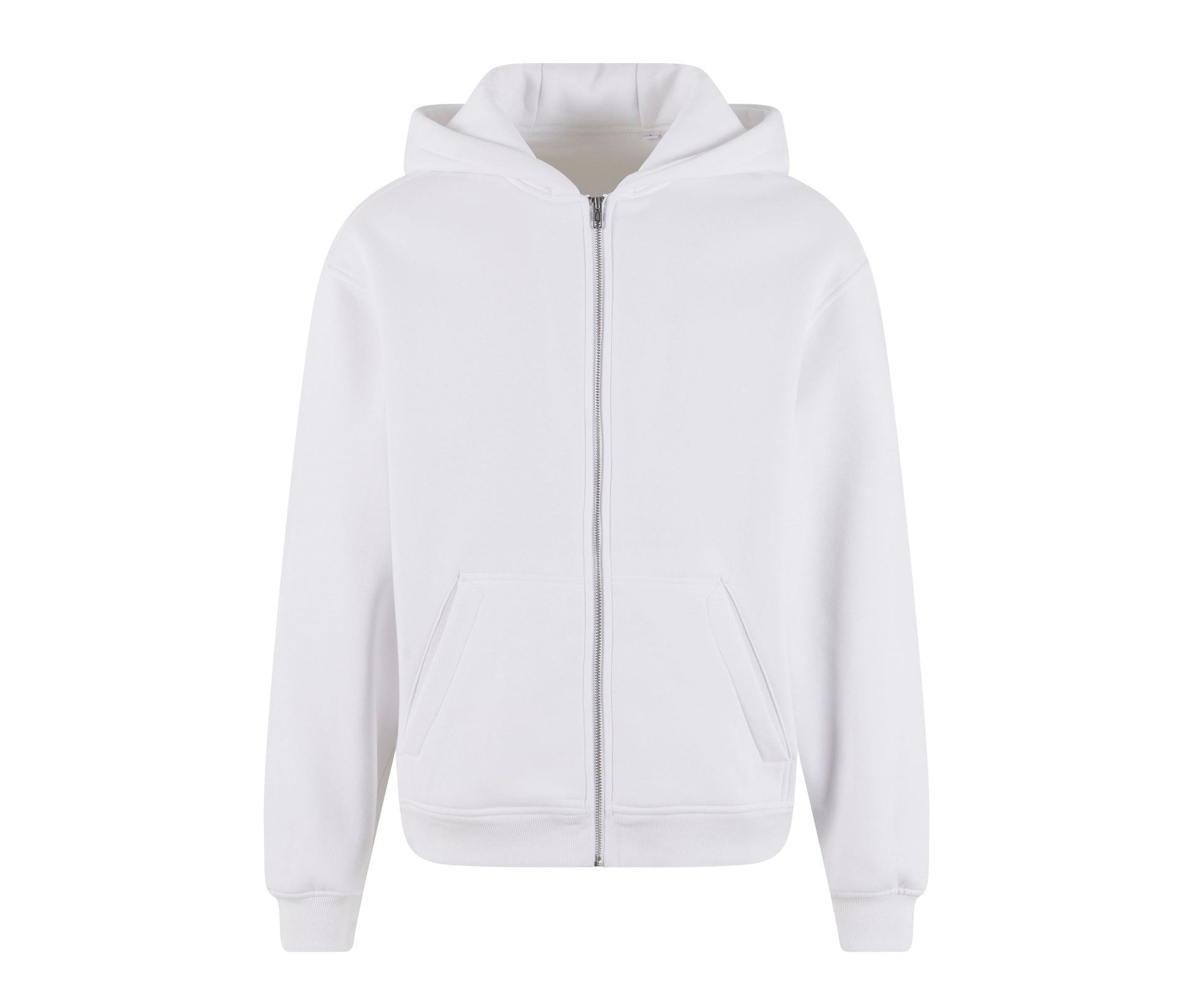 Sweat à Capuche Zippé Ample - White