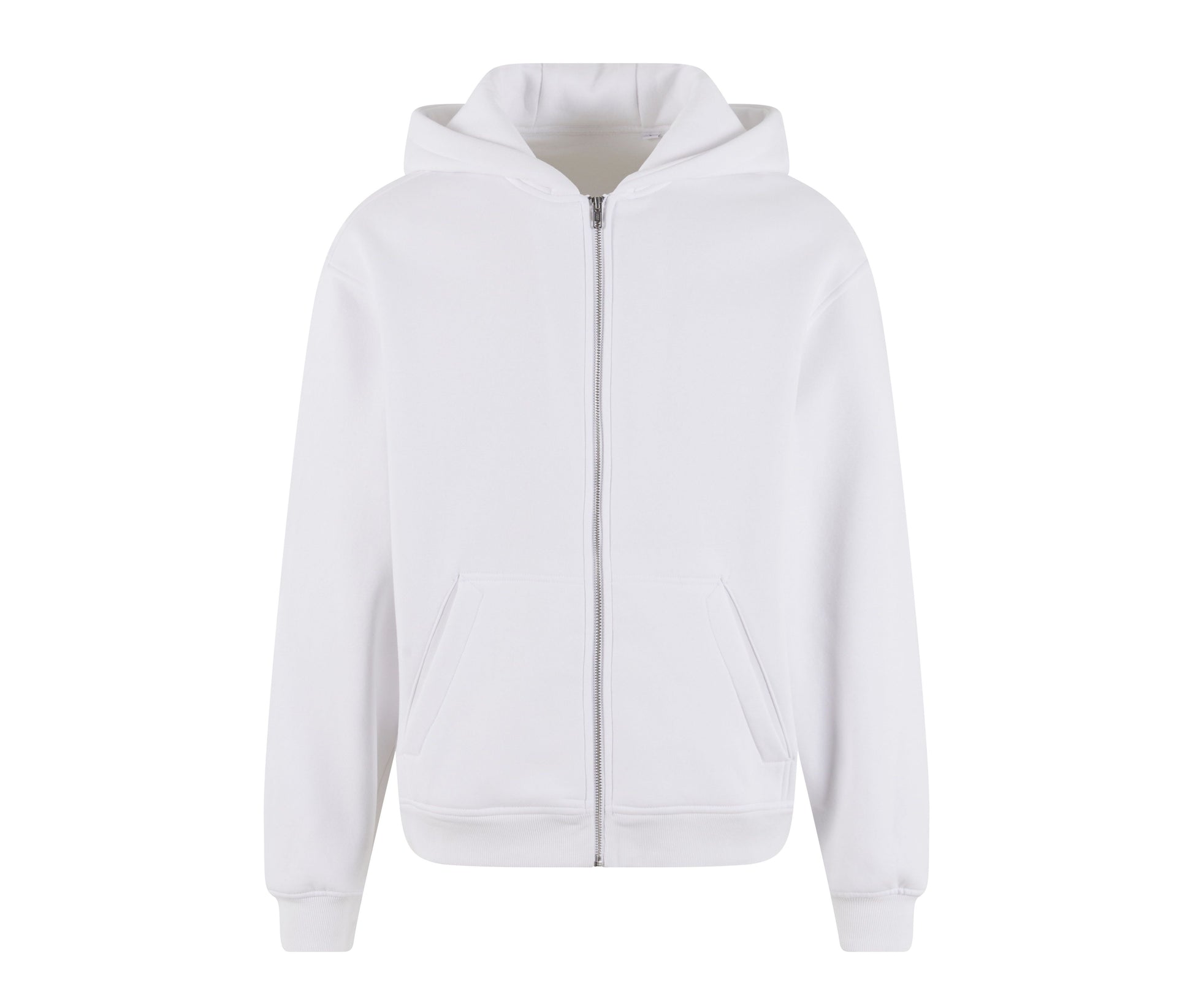 Sweat à Capuche Zippé Ample - White