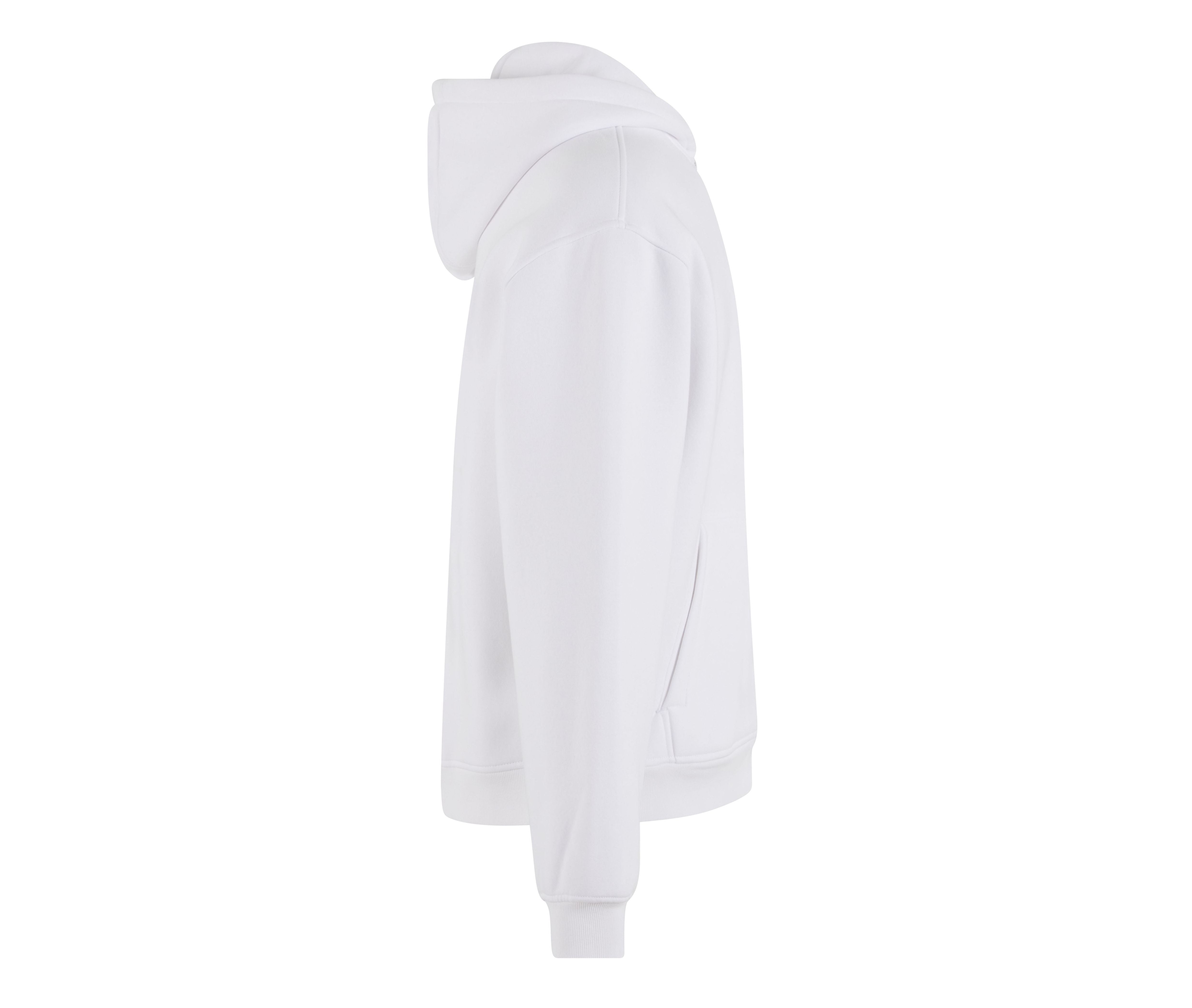 Sweat à Capuche Zippé Ample - White