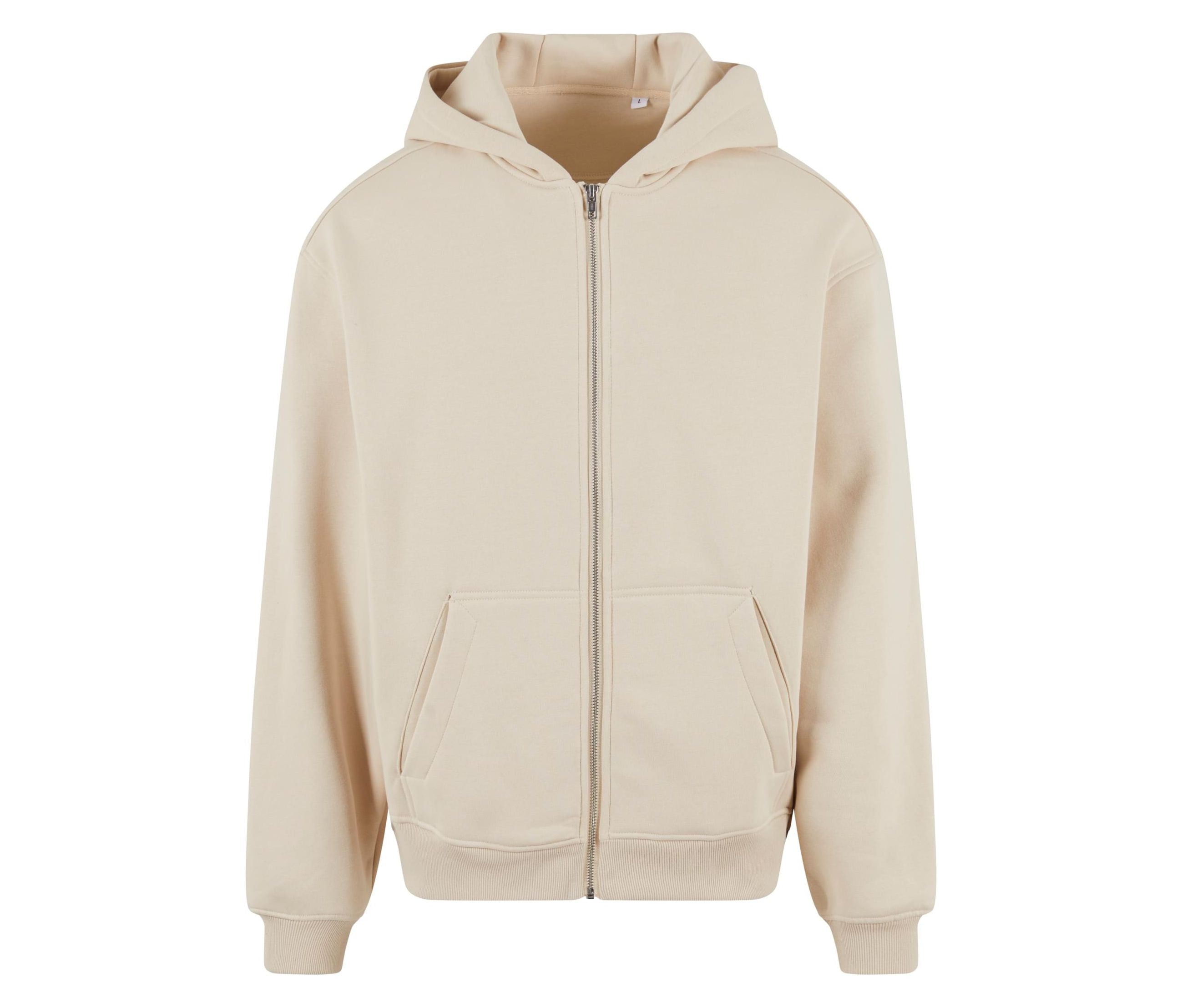 Sweat à Capuche Zippé Ample - Sand