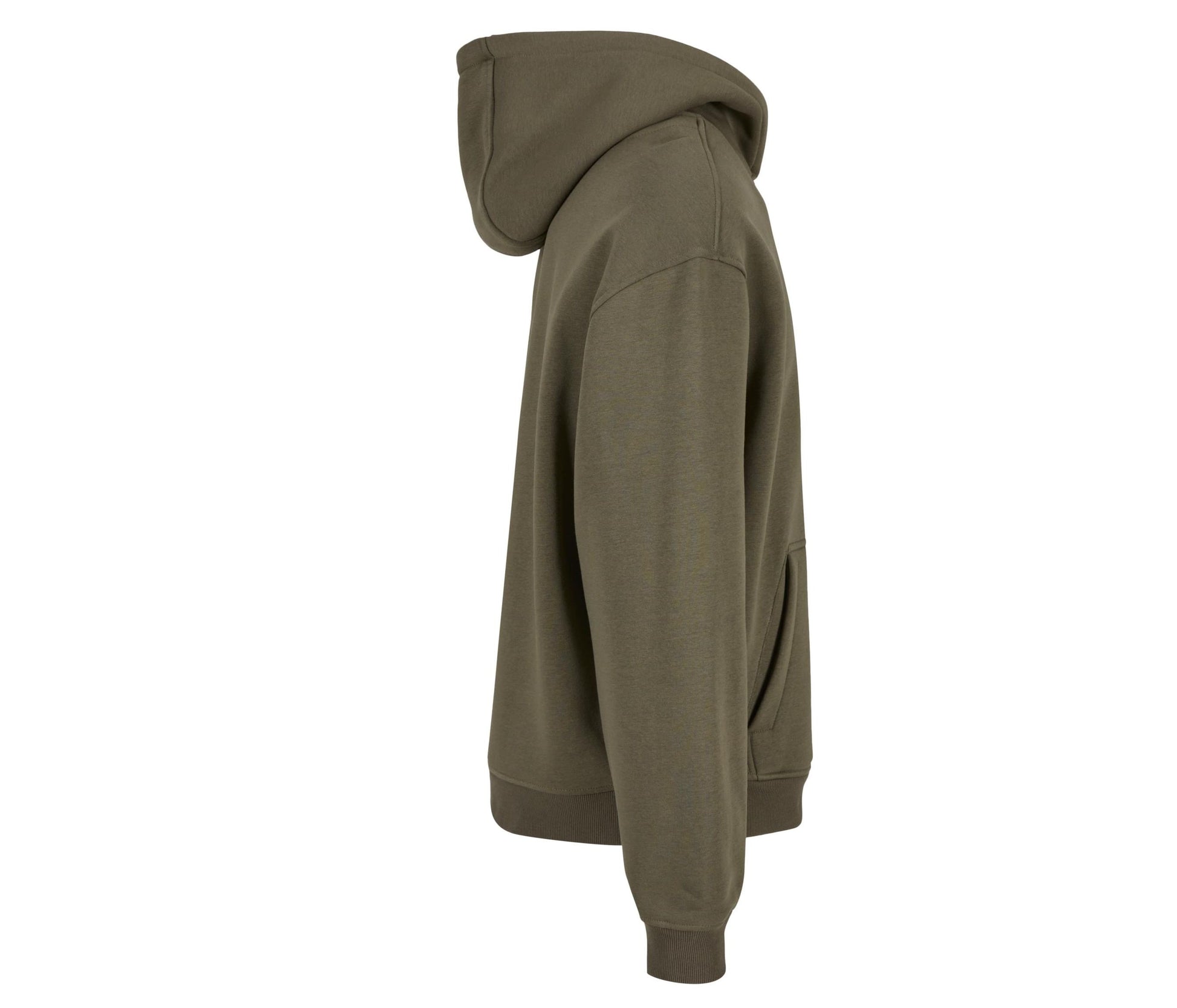 Sweat à Capuche Zippé Ample - Olive