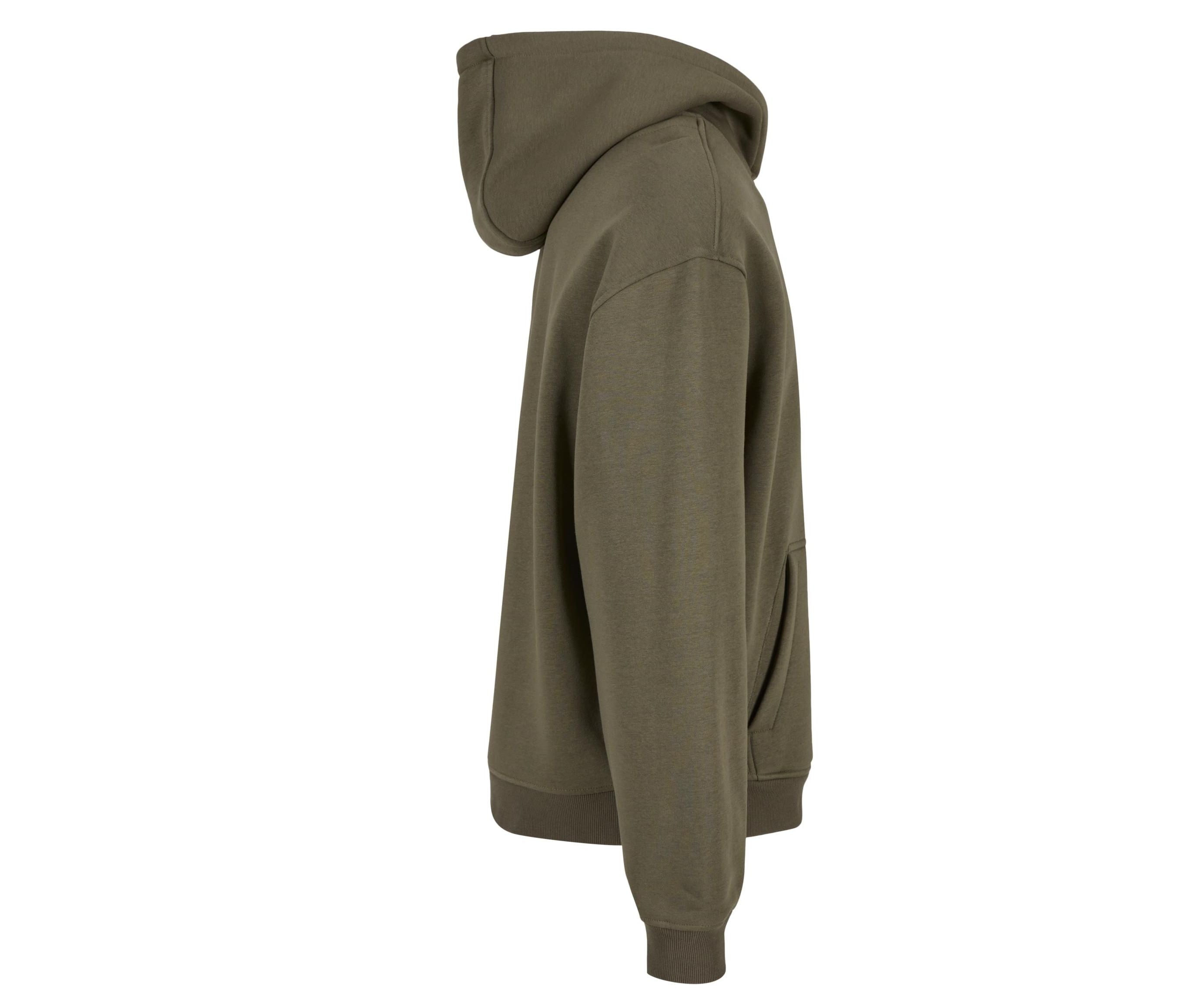 Sweat à Capuche Zippé Ample - Olive