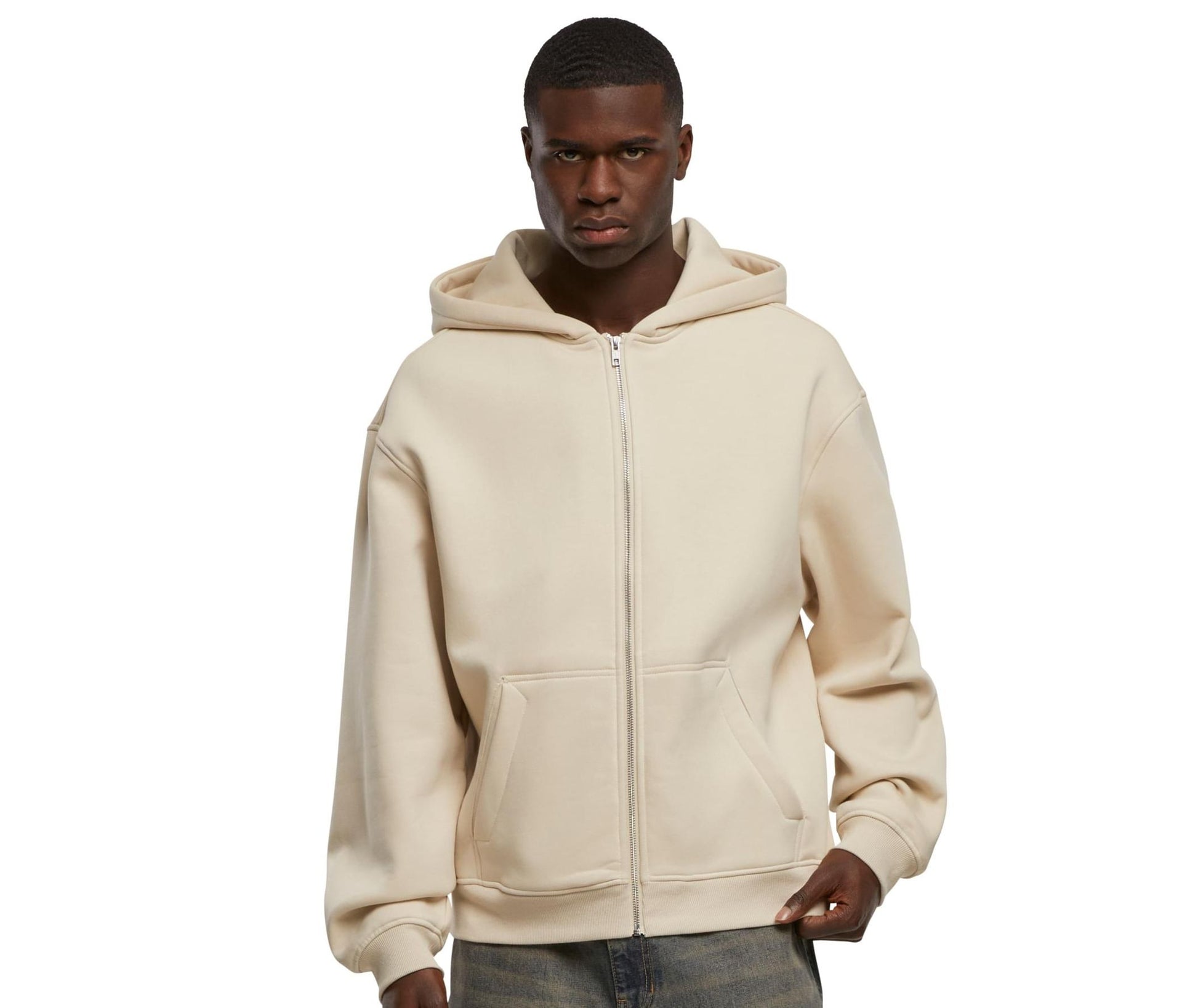 Sweat à capuche zippé ample