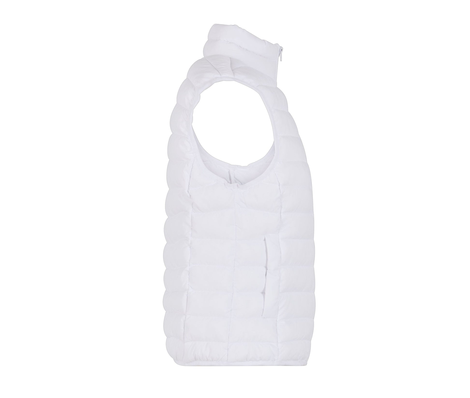 Ladies Light Puffer Vest - White