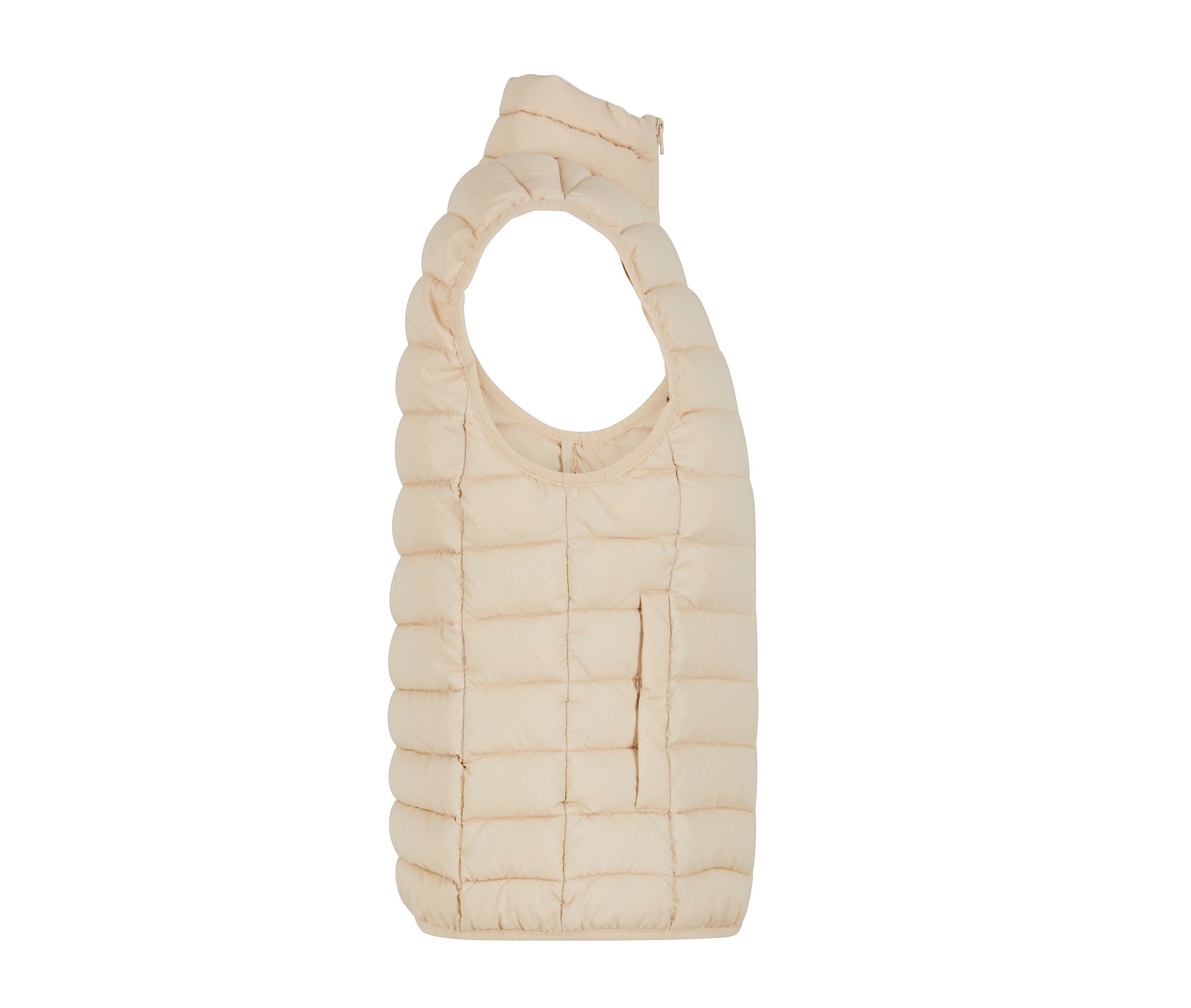 Ladies Light Puffer Vest - Sand
