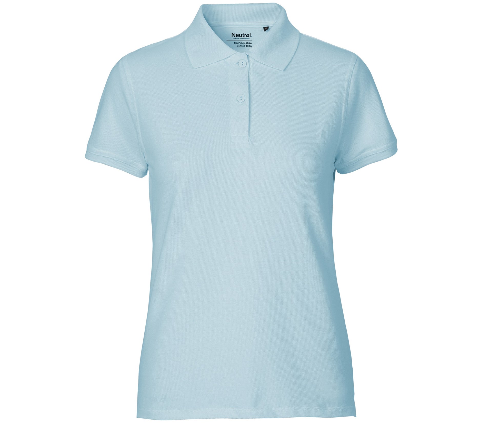Polo Piqué Femme - Light Blue