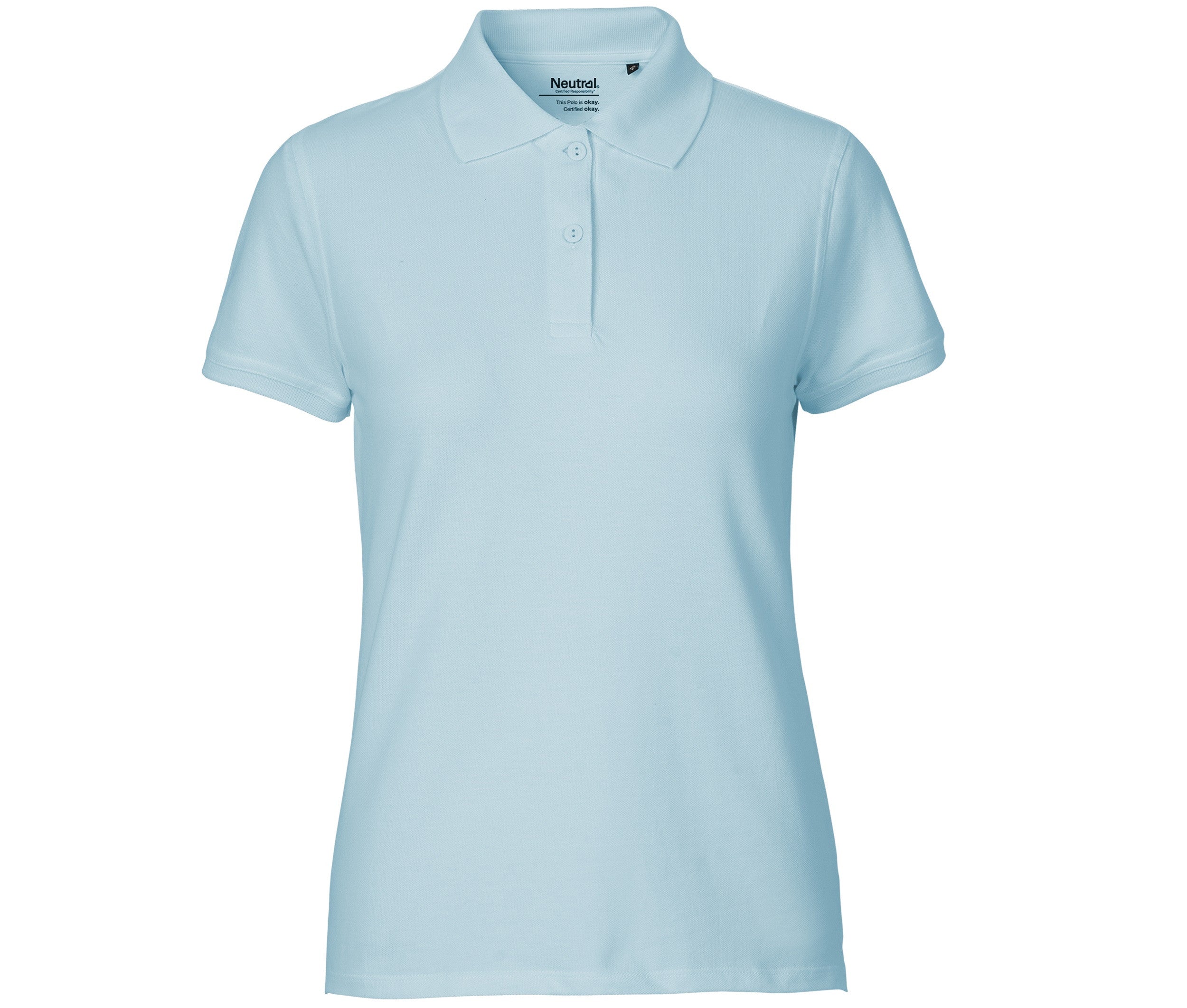 Polo Piqué Femme - Light Blue