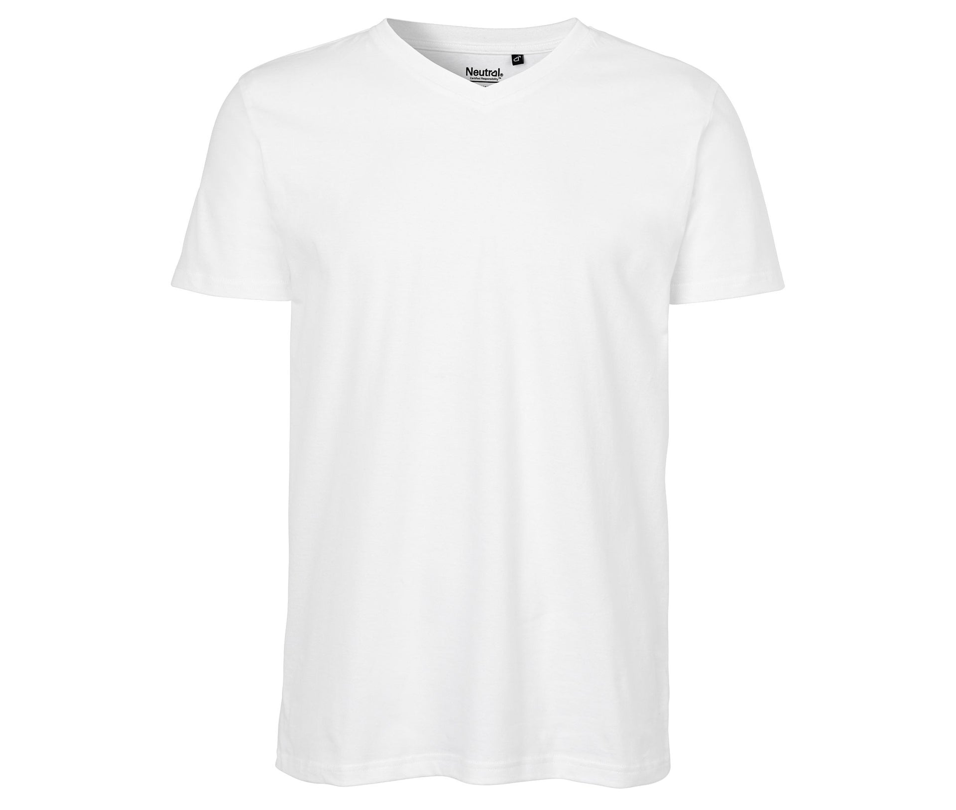 Tee-Shirt Homme Col V - White
