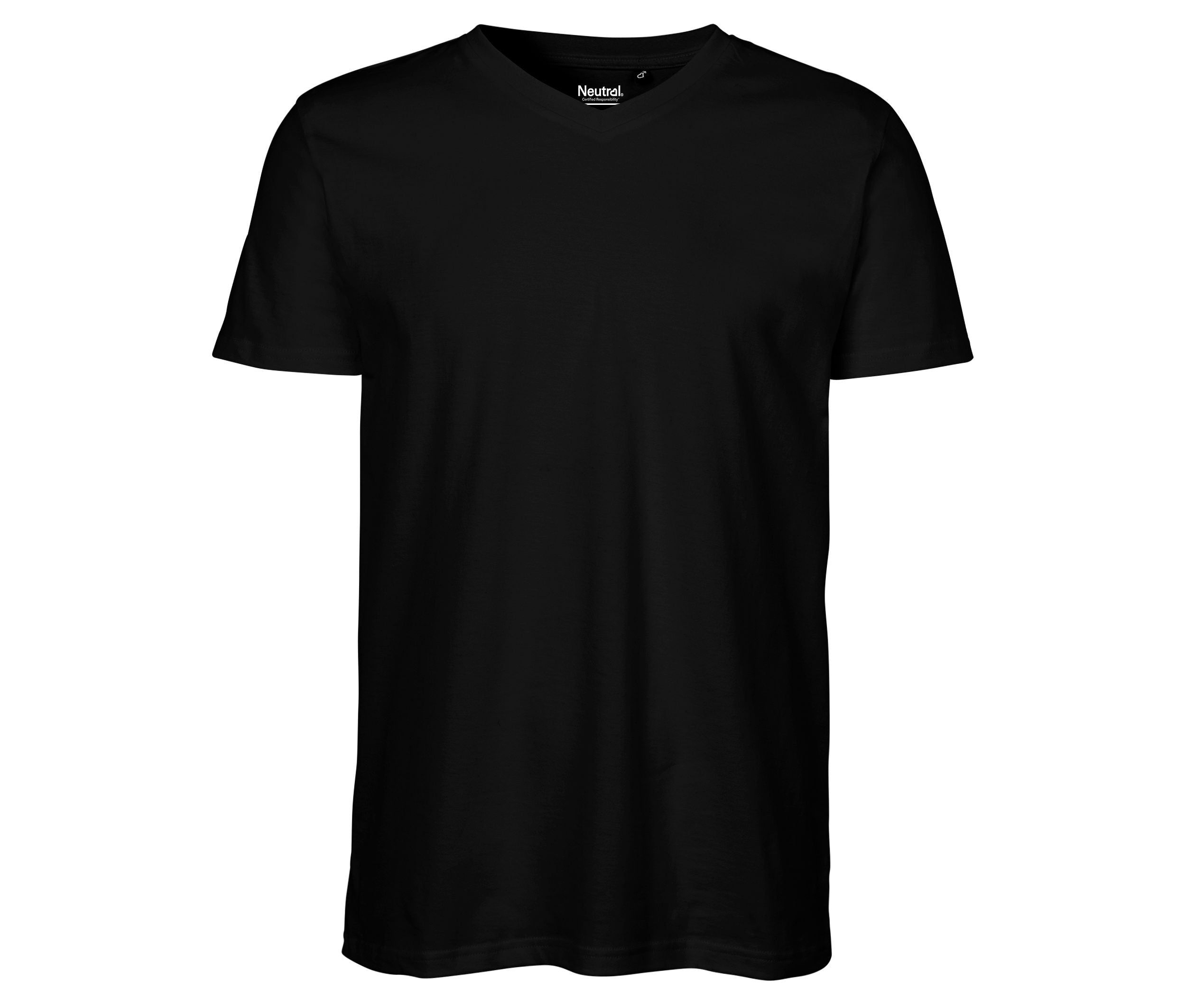 Tee-Shirt Homme Col V - Black