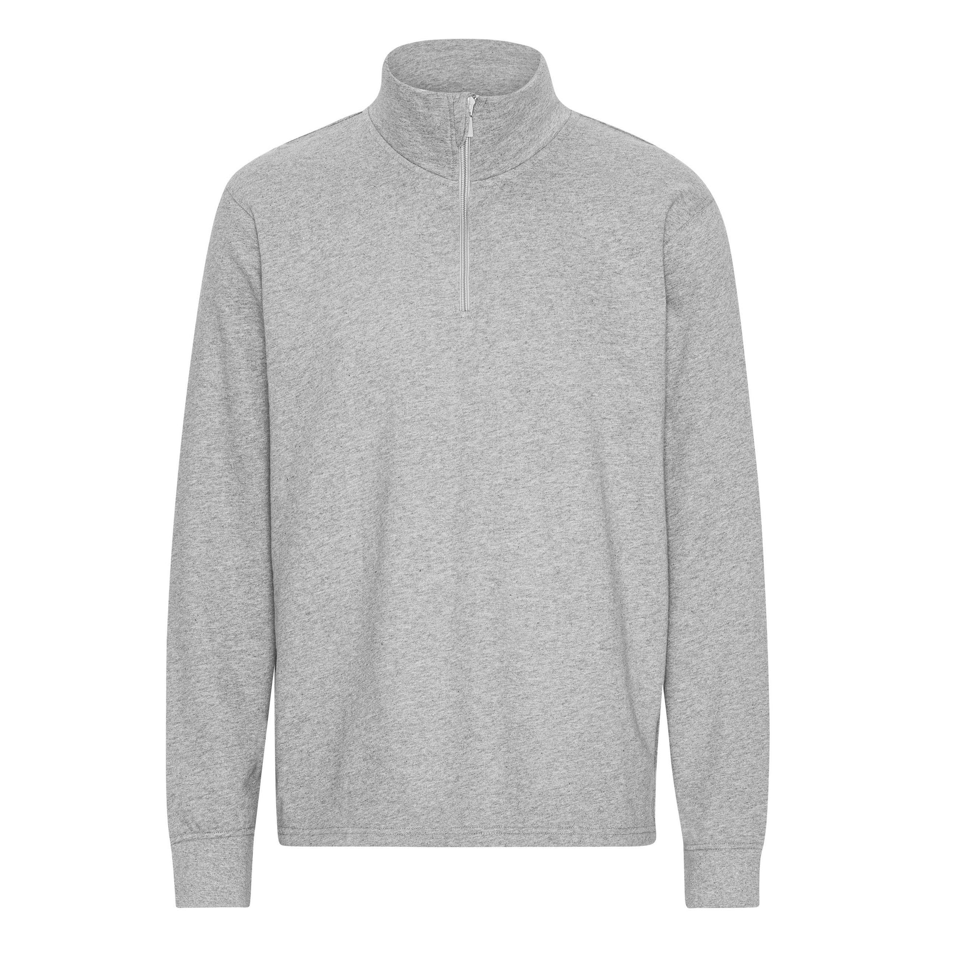 Sweat Col Zippé Unisexe - Sport Grey