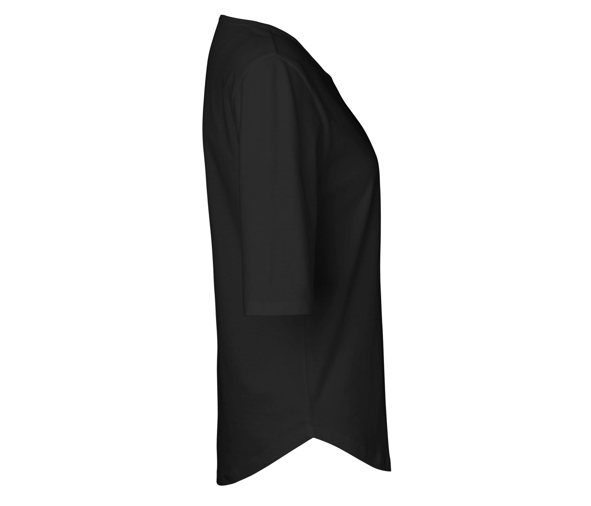 Tee-Shirt Femme Manches Mi-Longues - Black