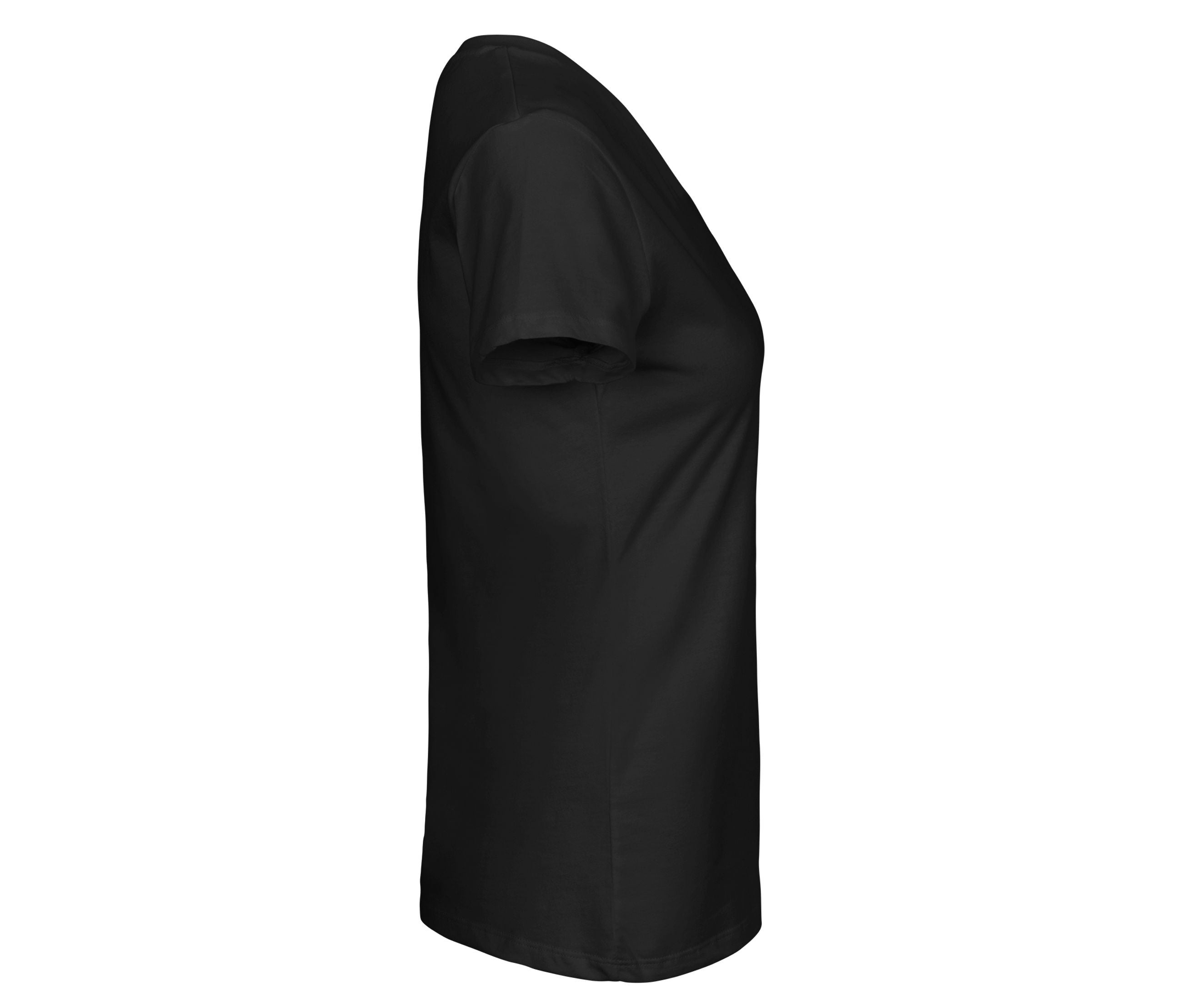Tee-Shirt Femme Col V - Black