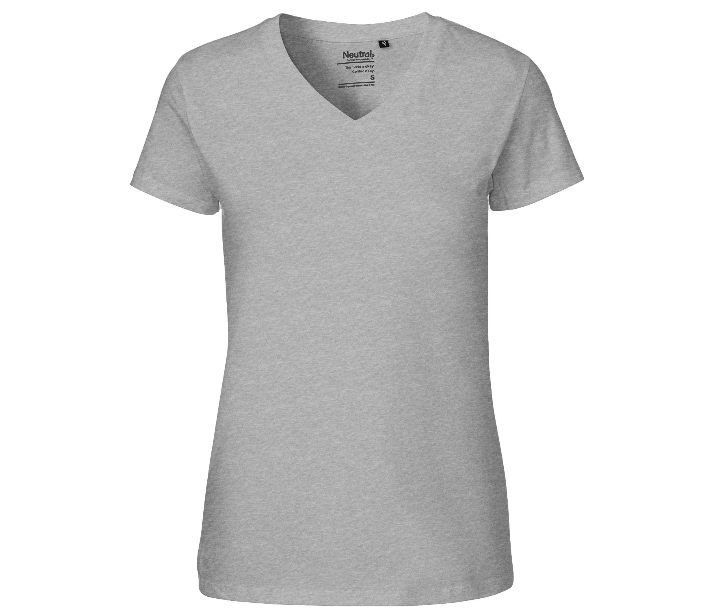 Tee-Shirt Femme Col V - Sport Grey