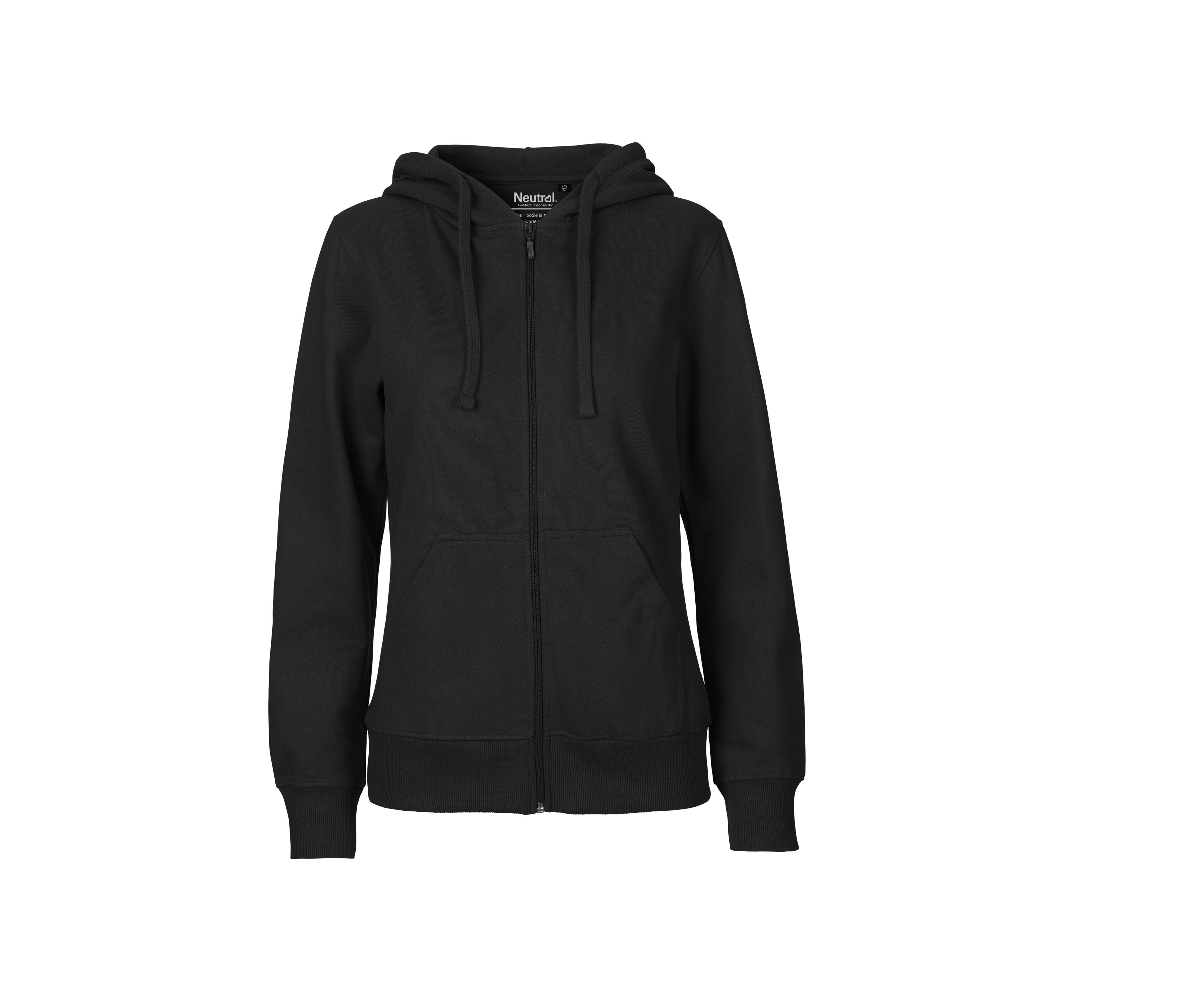 Sweat Capuche Zippé Femme - Black