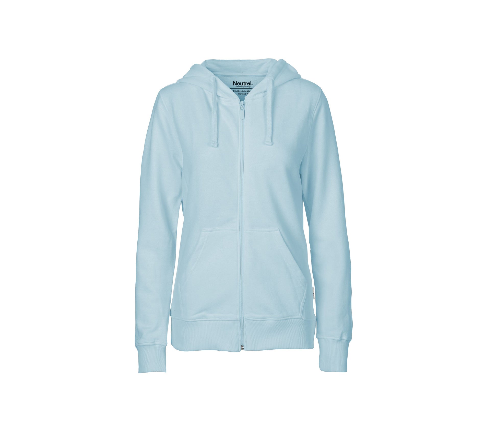 Sweat Capuche Zippé Femme - Light Blue
