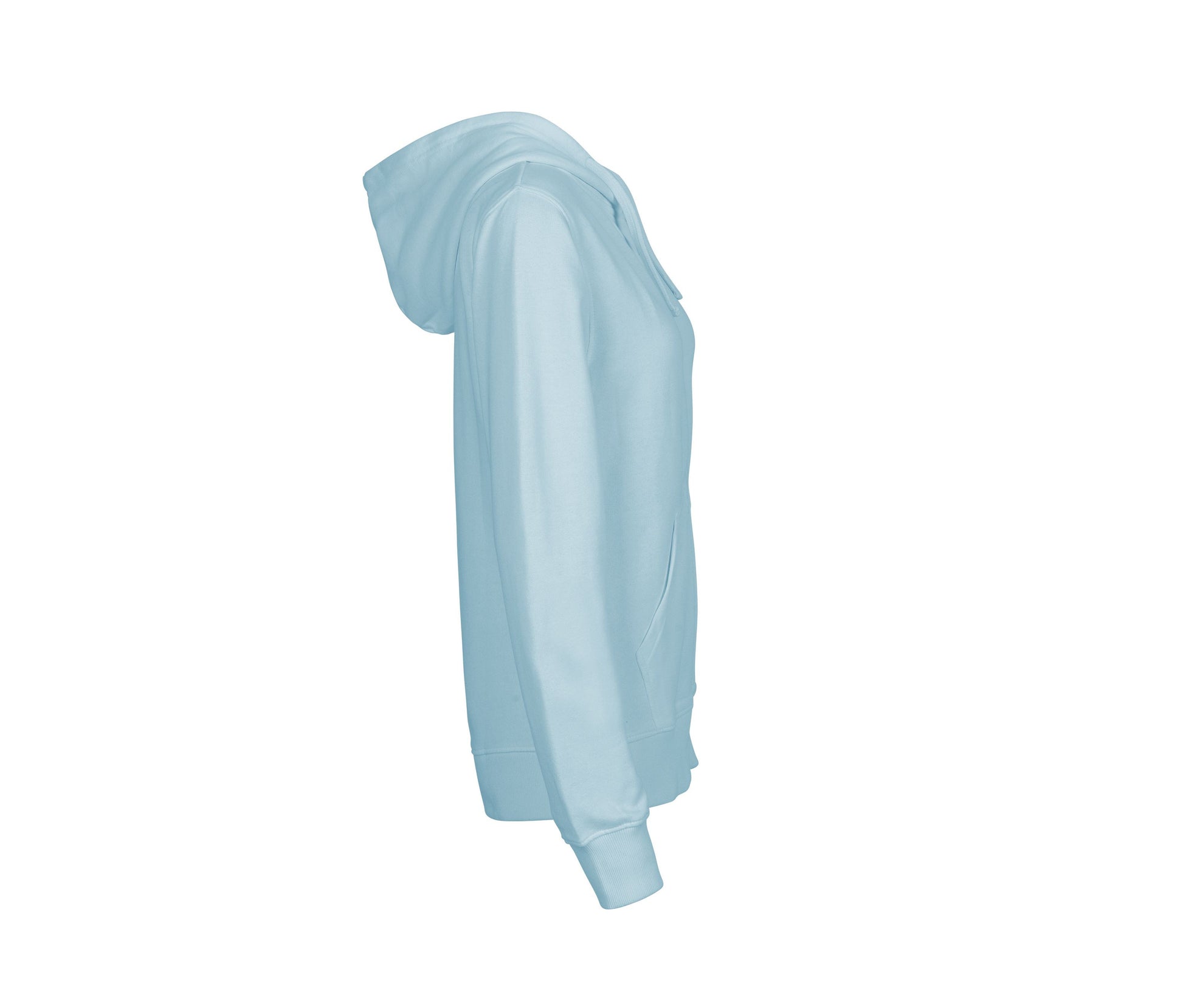 Sweat Capuche Zippé Femme - Light Blue