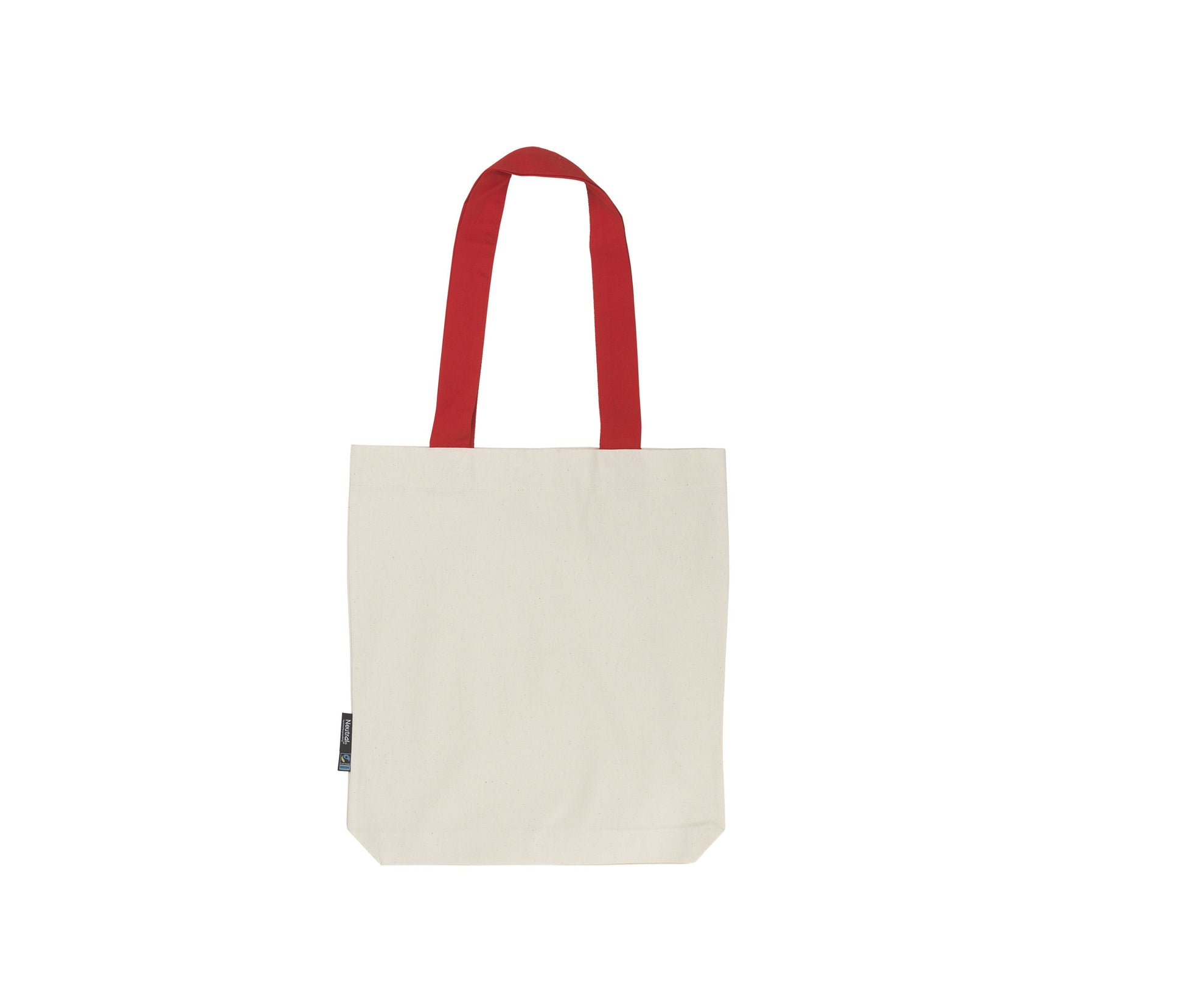 Sac Shopping Anses Contrastées - Nature/red