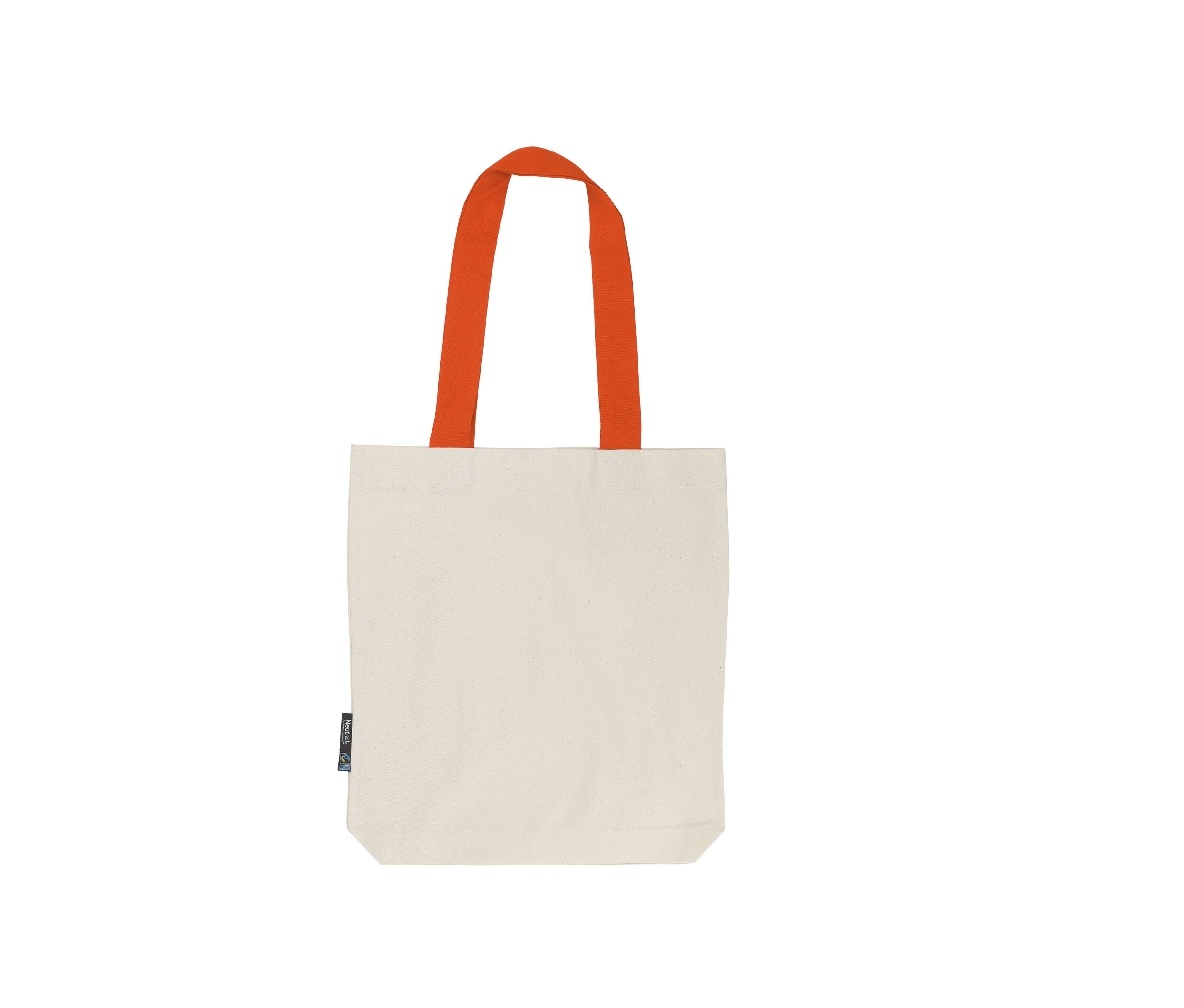 Sac Shopping Anses Contrastées - Nature/orange