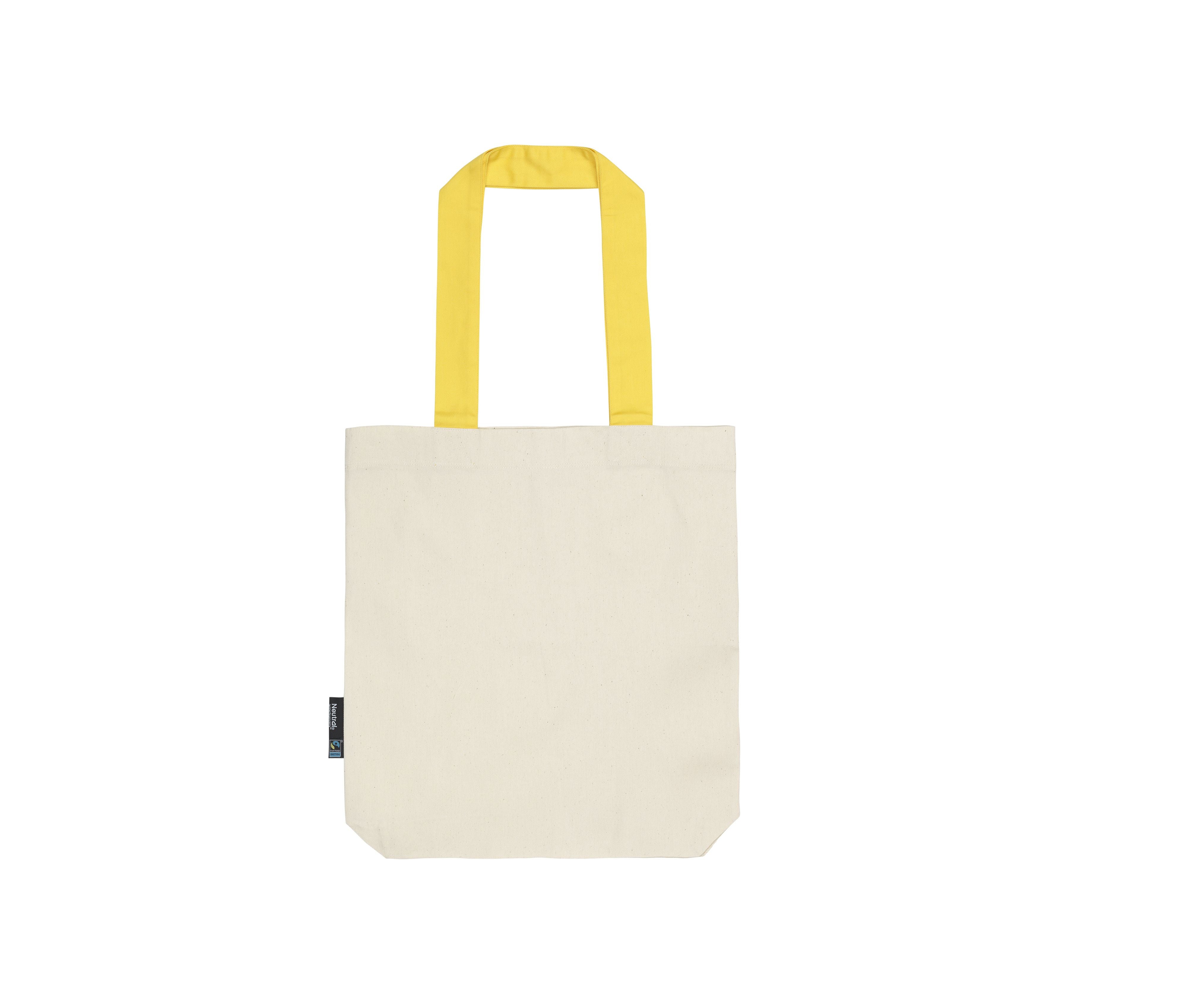 Sac Shopping Anses Contrastées - Nature/yellow