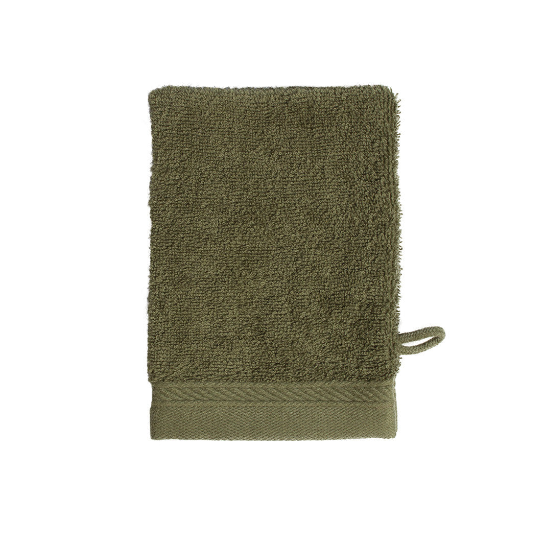 Gant de Toilette en Coton Organique - Olive