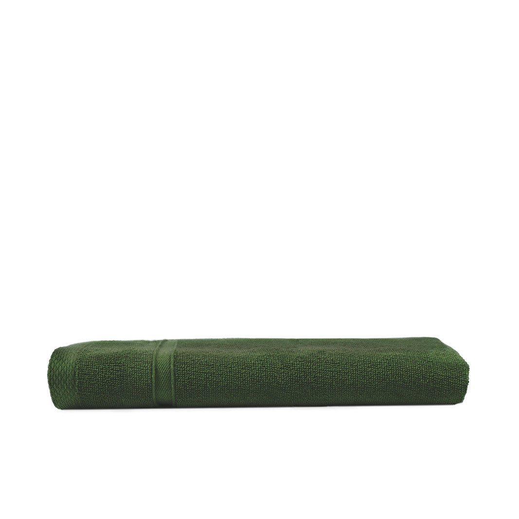 Serviette de Plage en Coton et Polyester Recyclé - Bottle Green