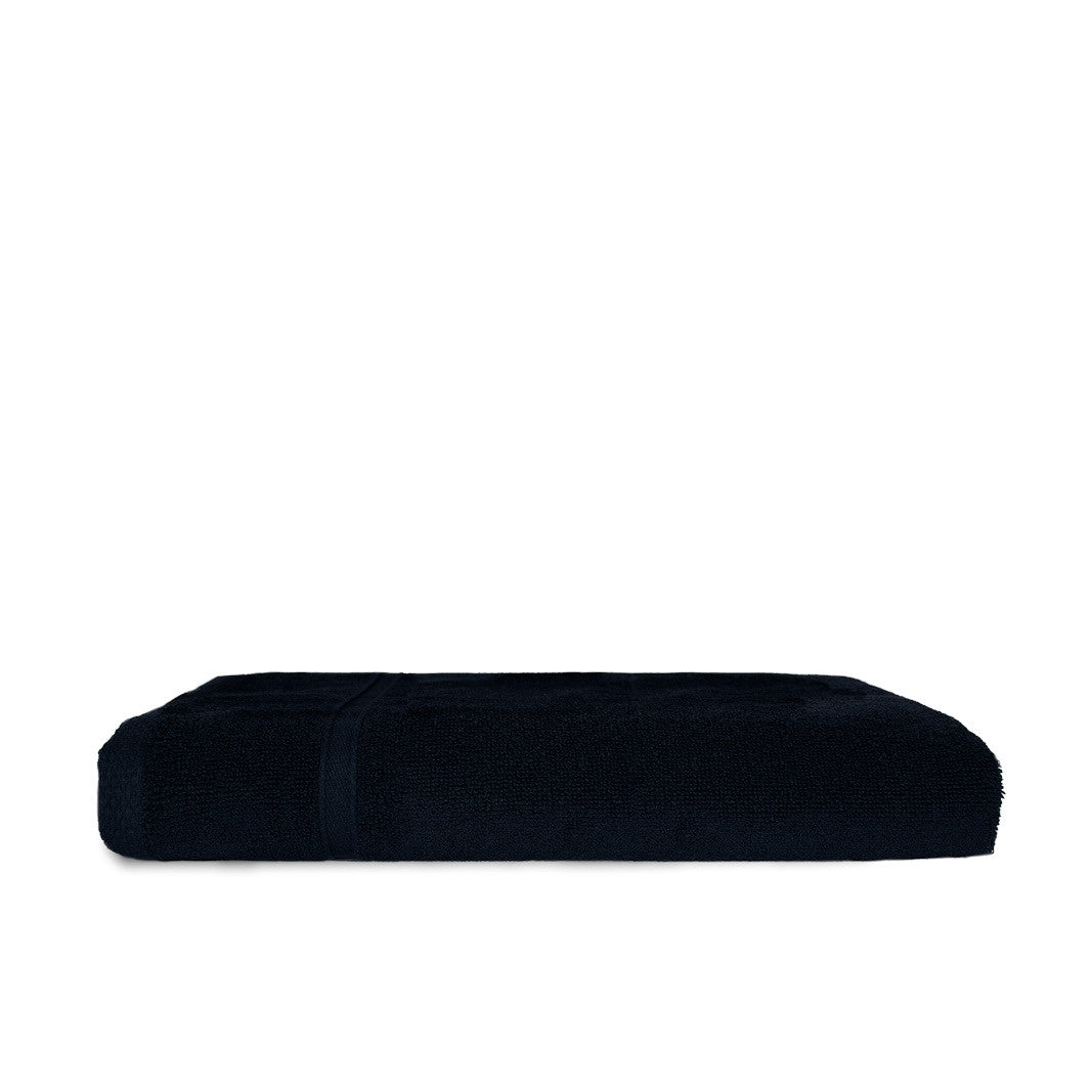 Serviette de Plage en Coton et Polyester Recyclé - Navy Blue