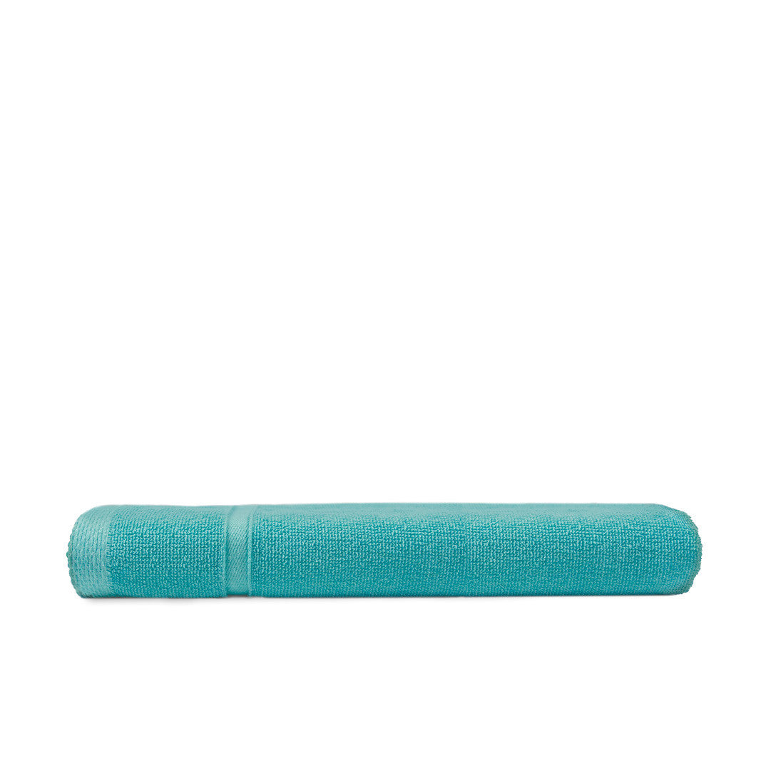 Serviette de Plage en Coton et Polyester Recyclé - Sea Green