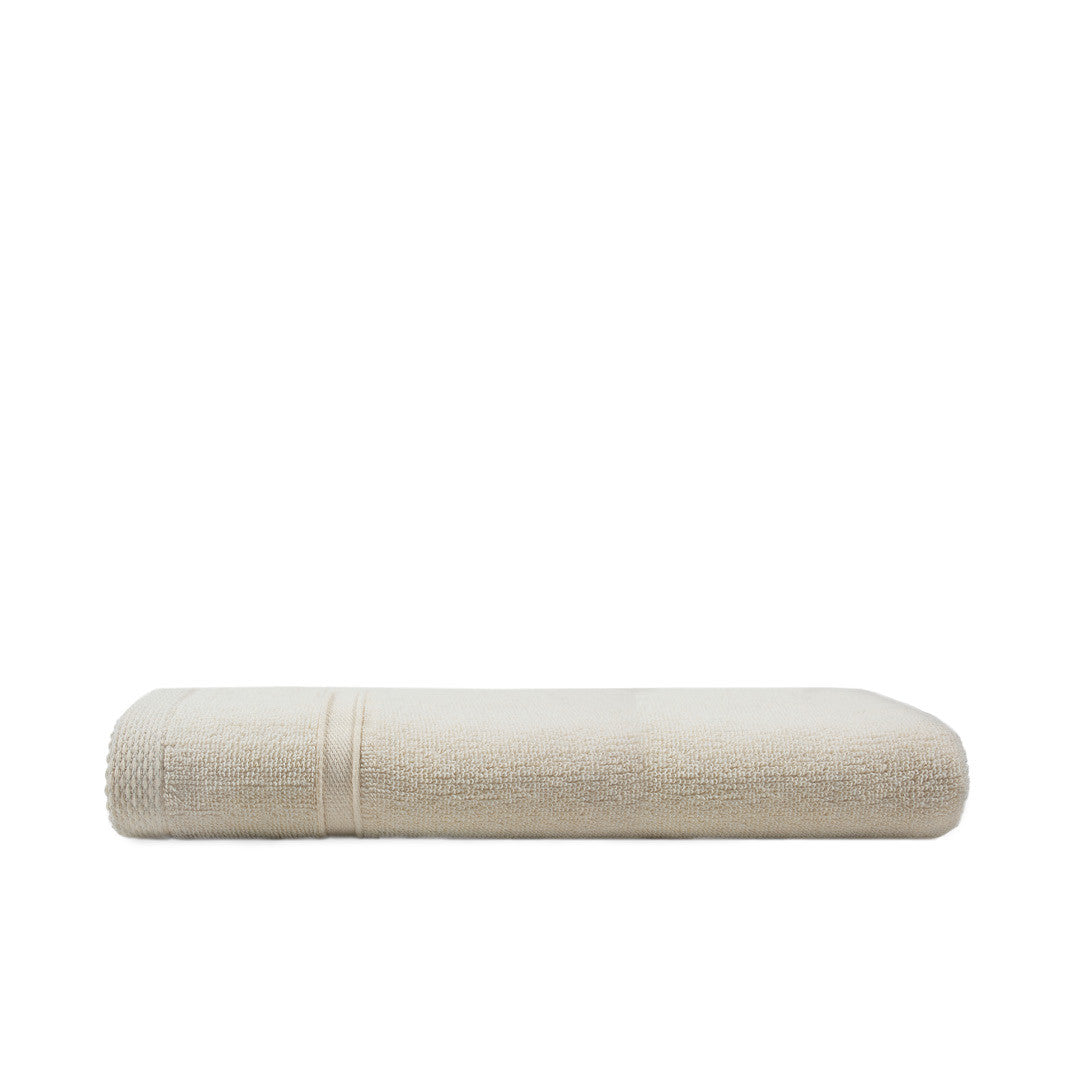 Serviette de Plage en Coton et Polyester Recyclé - Milky Beige