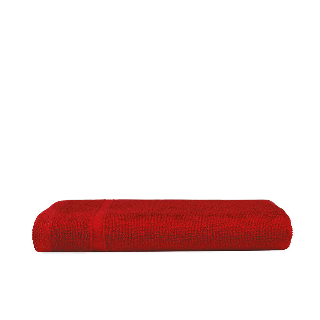 Serviette de Plage en Coton et Polyester Recyclé - Bandara Red