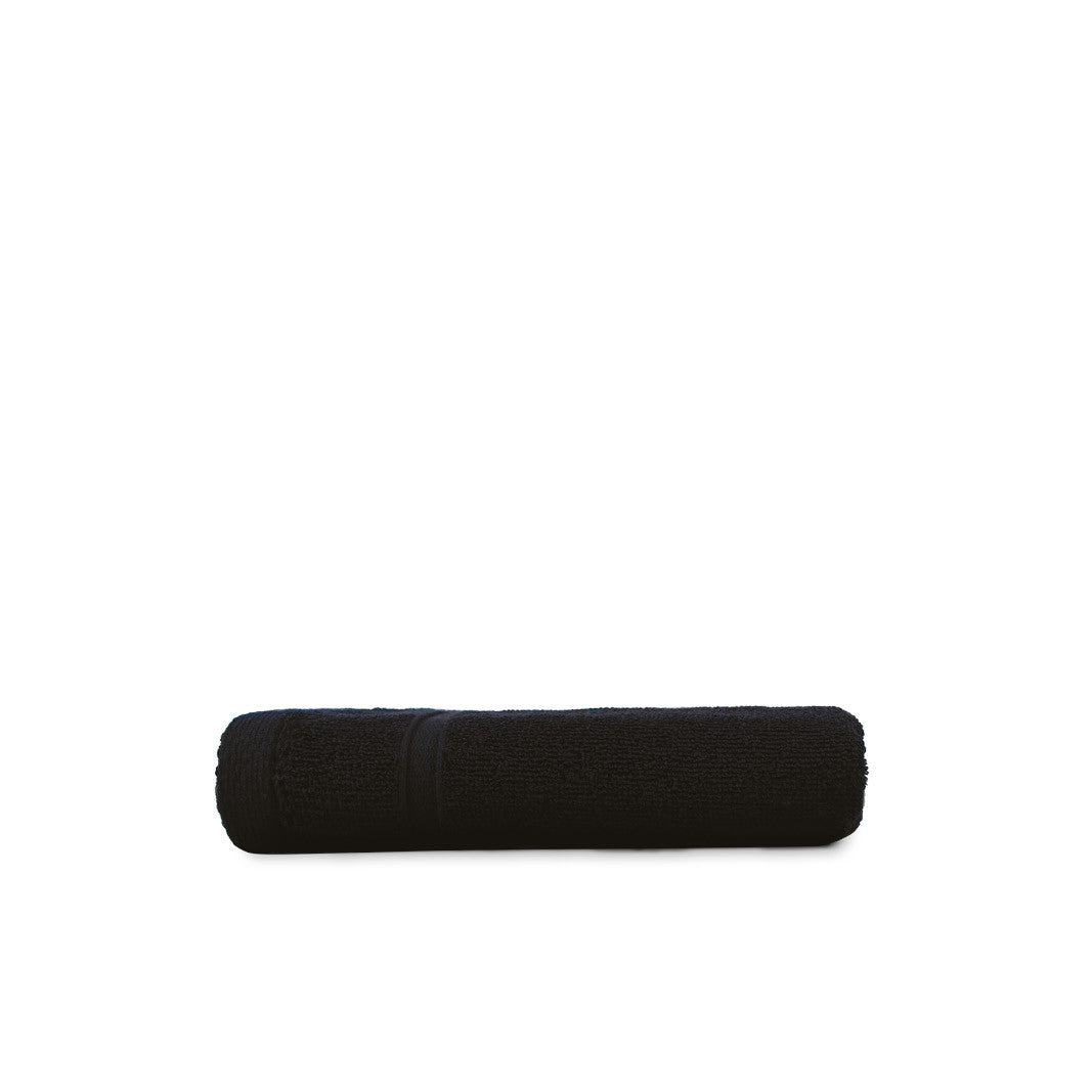 Serviette de Toilette en Coton et Polyester Recyclé - Black
