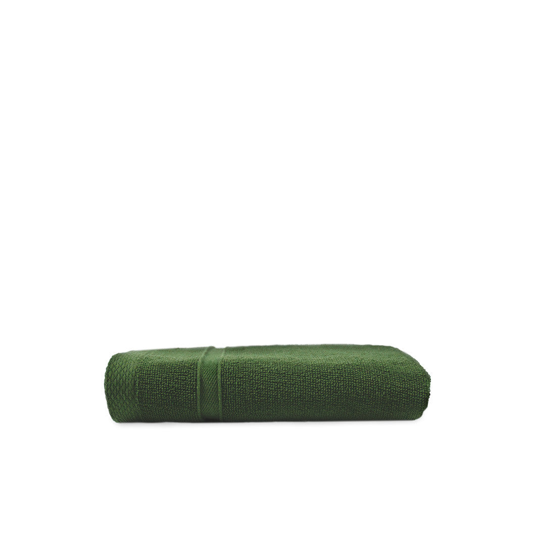 Serviette de Toilette en Coton et Polyester Recyclé - Bottle Green