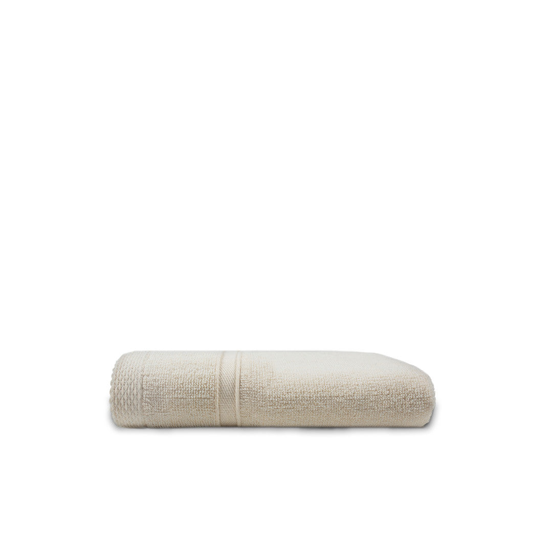 Serviette de Toilette en Coton et Polyester Recyclé - Milky Beige