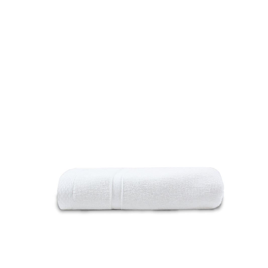 Serviette de Toilette en Coton et Polyester Recyclé - White Snow
