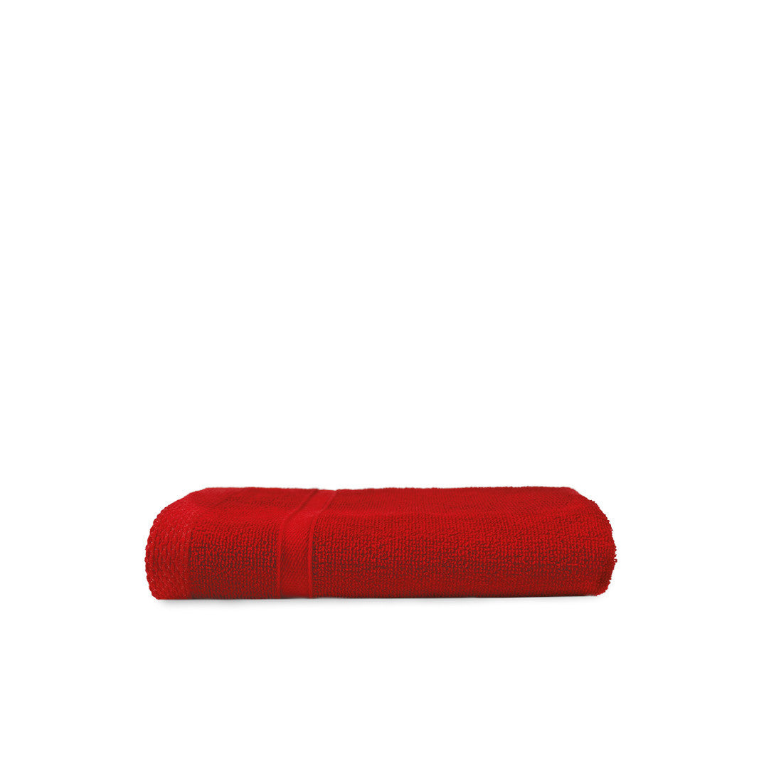 Serviette de Toilette en Coton et Polyester Recyclé - Bandara Red
