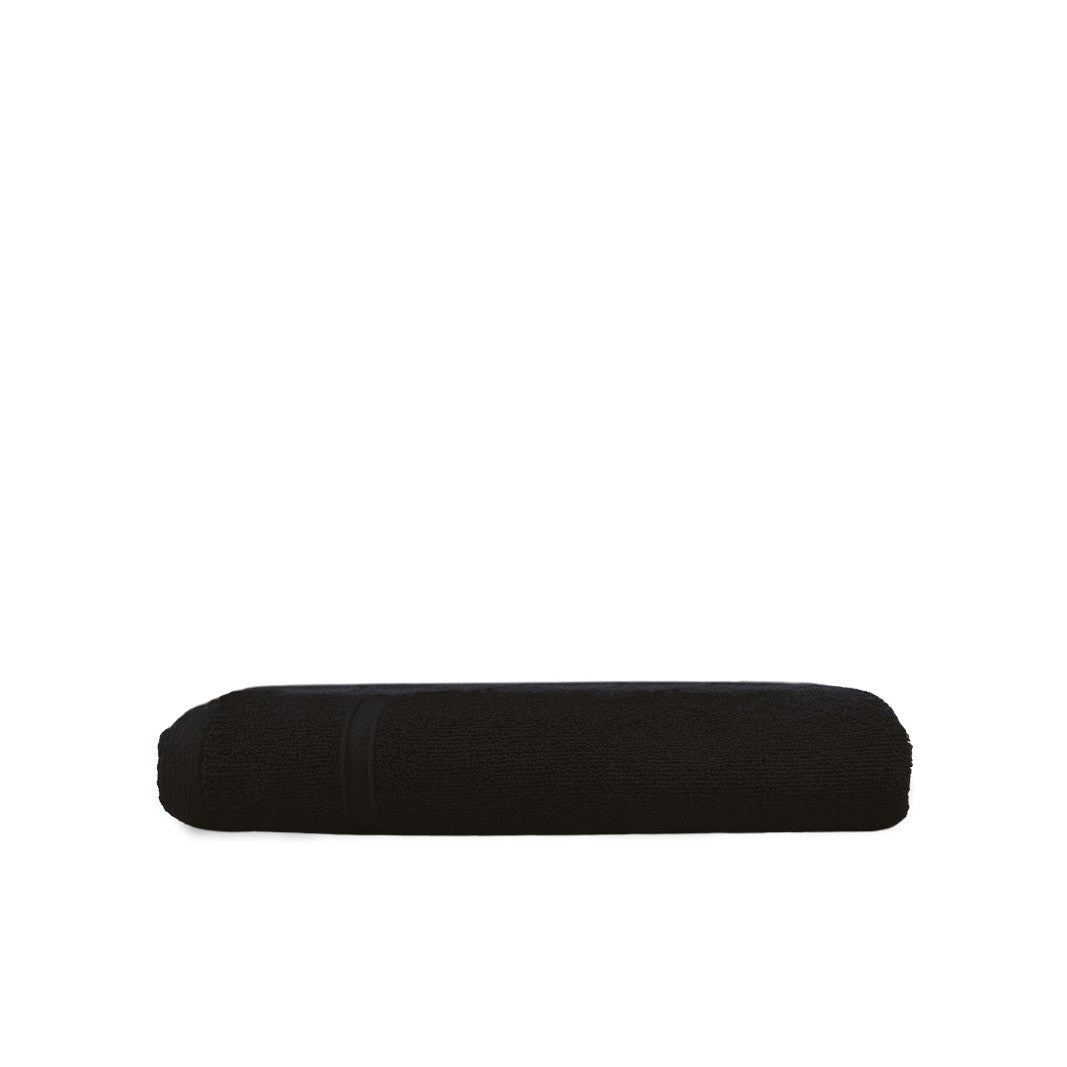 Serviette de Bain en Coton et Polyester Recyclé - Black
